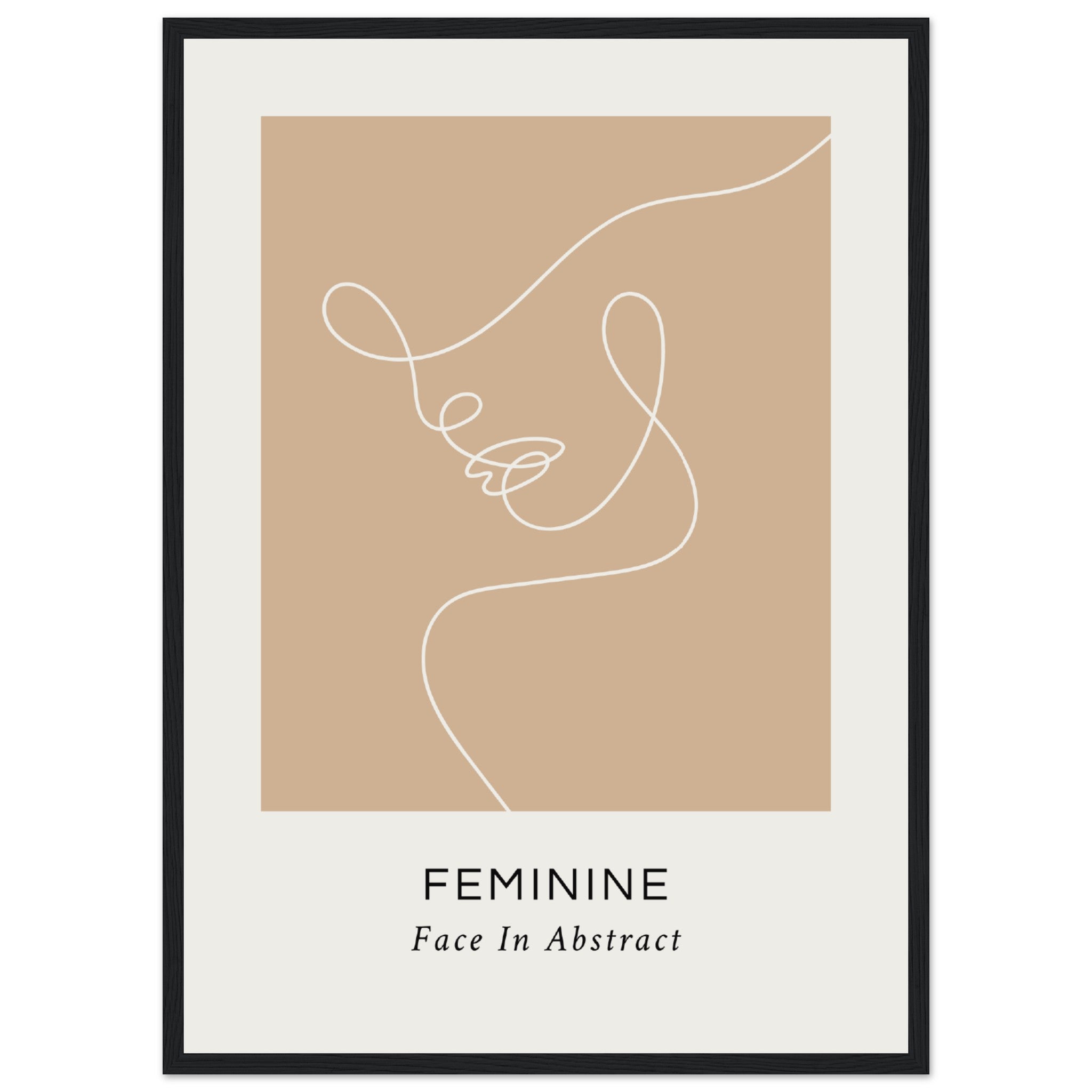 Feminine Face In Abstract Poster