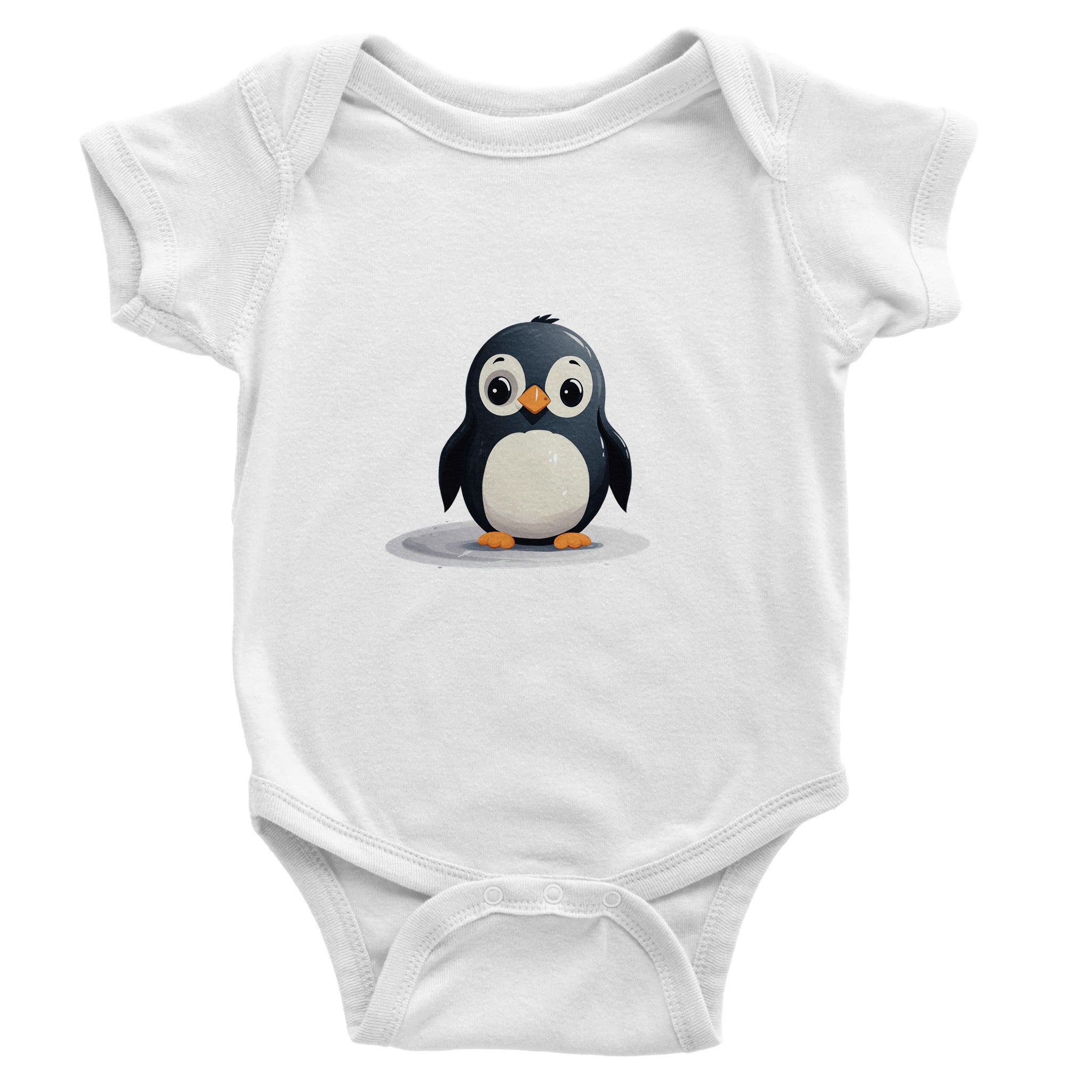 Charming Chilly Penguin Baby Short Sleeve Bodysuit - Optimalprint