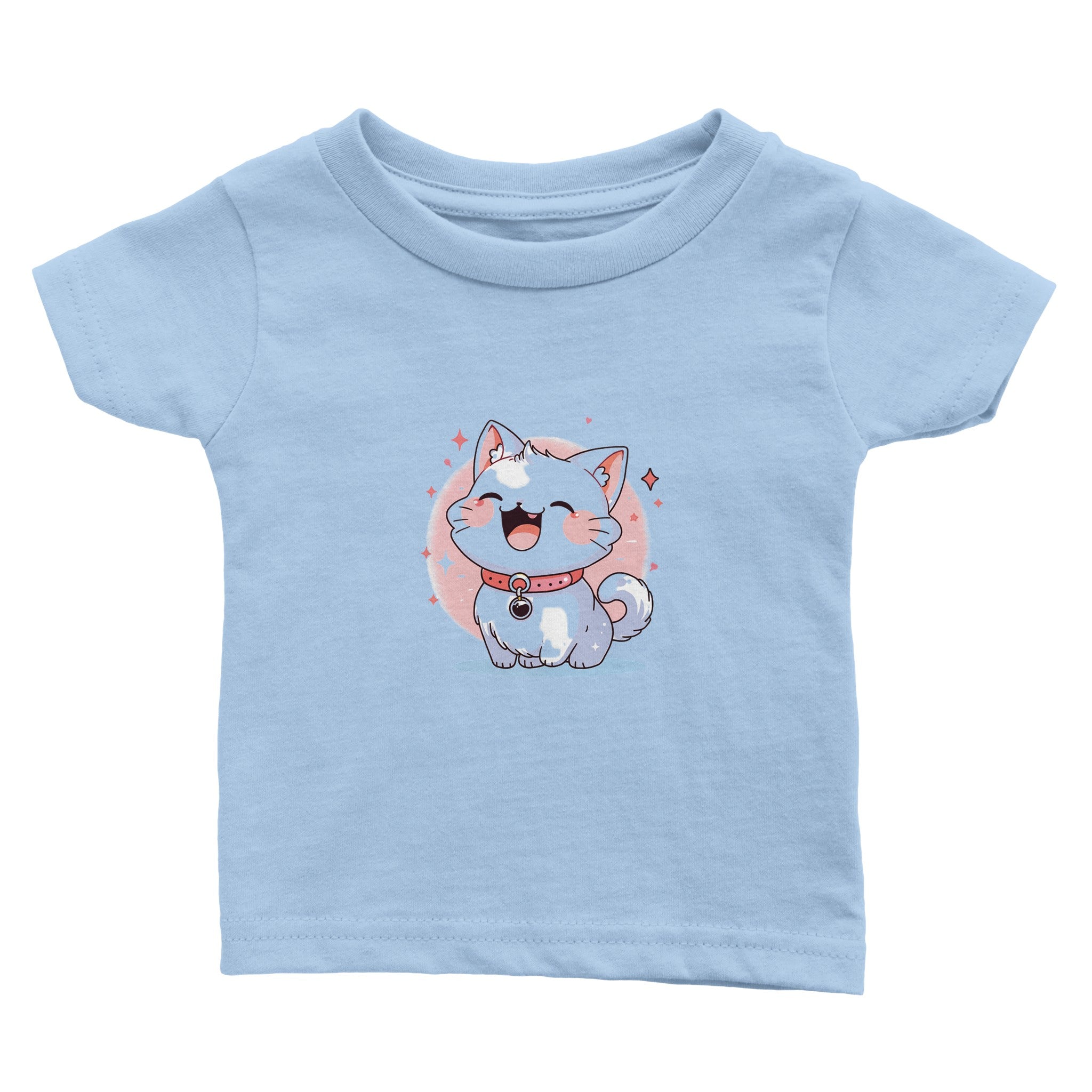 Blissful Whisker Wink Baby Crewneck T-shirt - Optimalprint