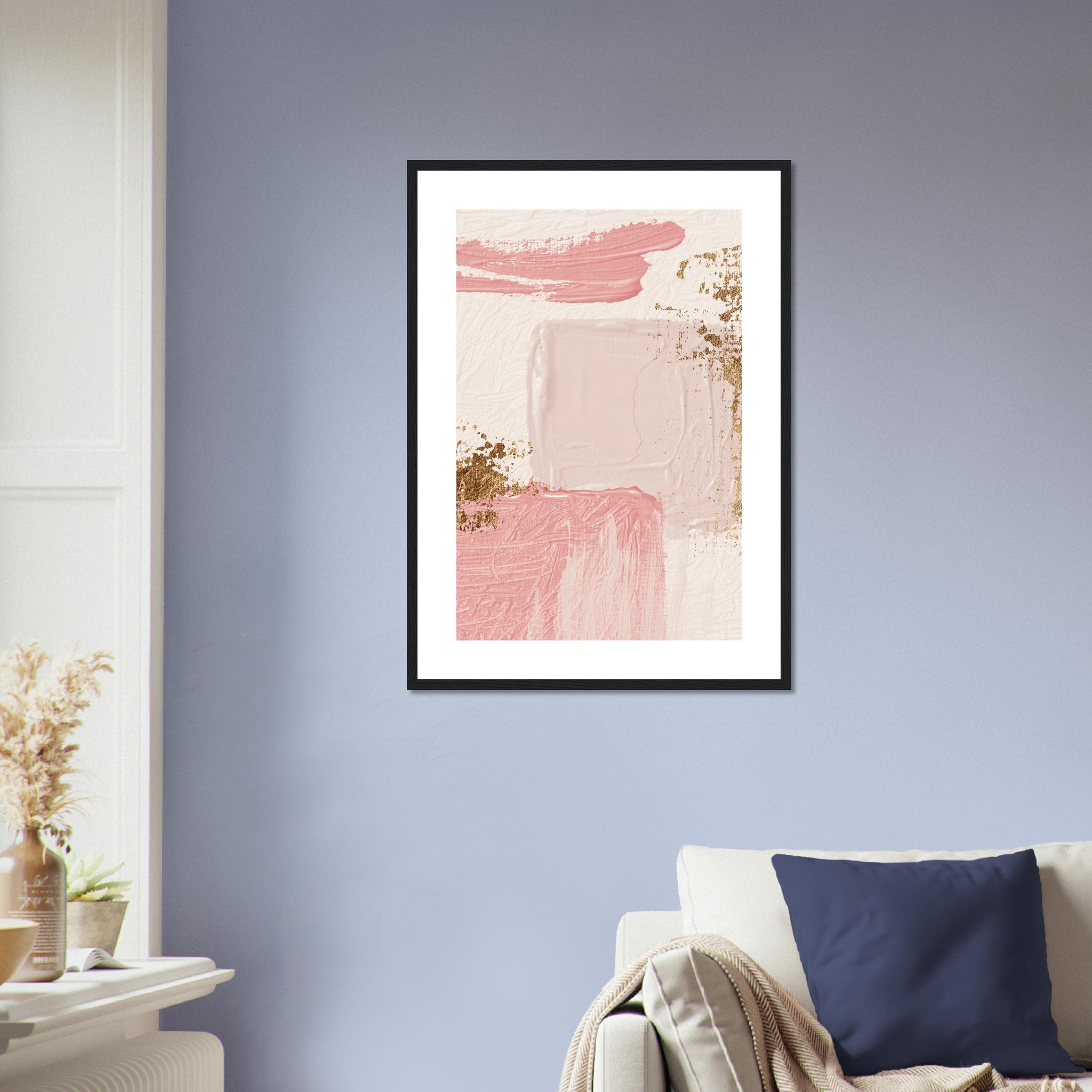 Pink Gold Abstract Poster