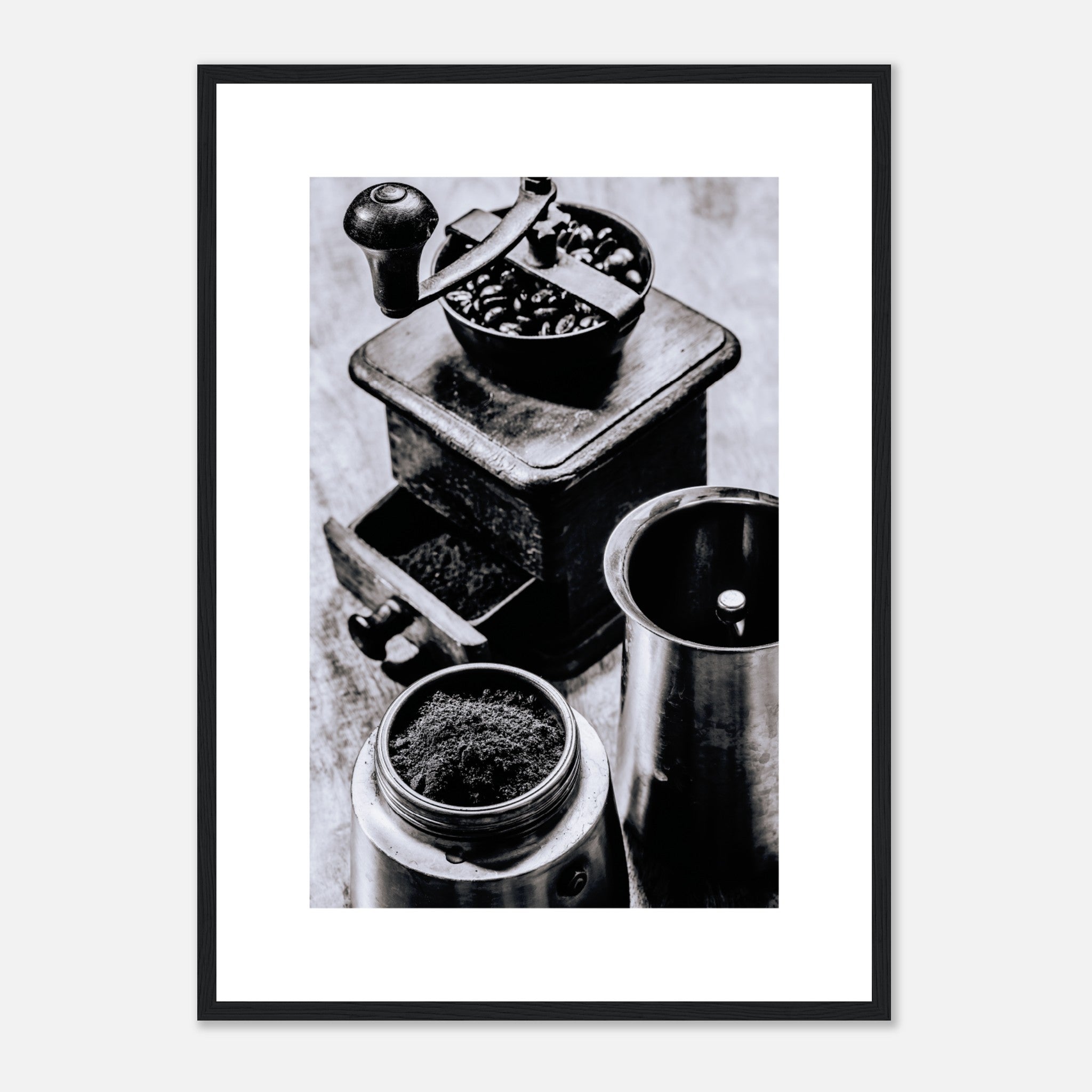 Moka Coffee Pot And Grinder Poster
