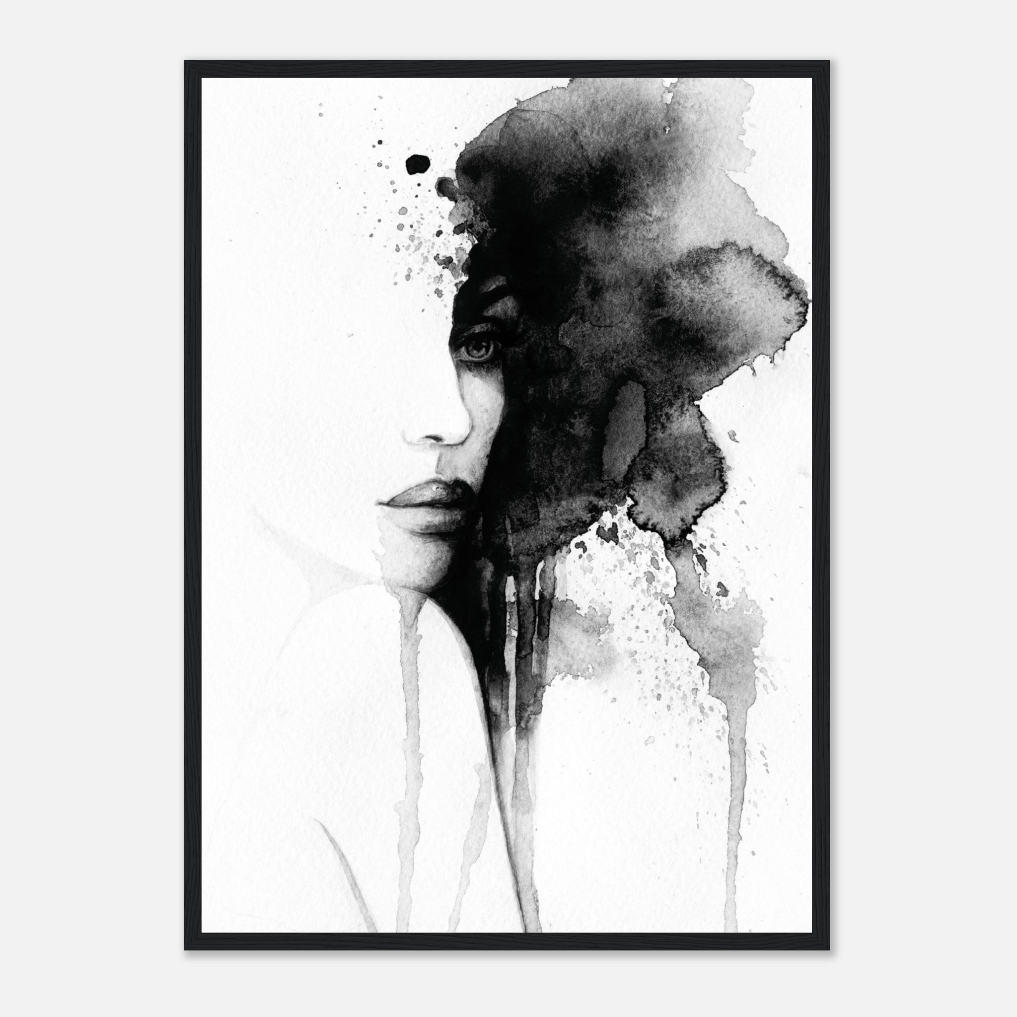 Woman Ink Drawing Poster