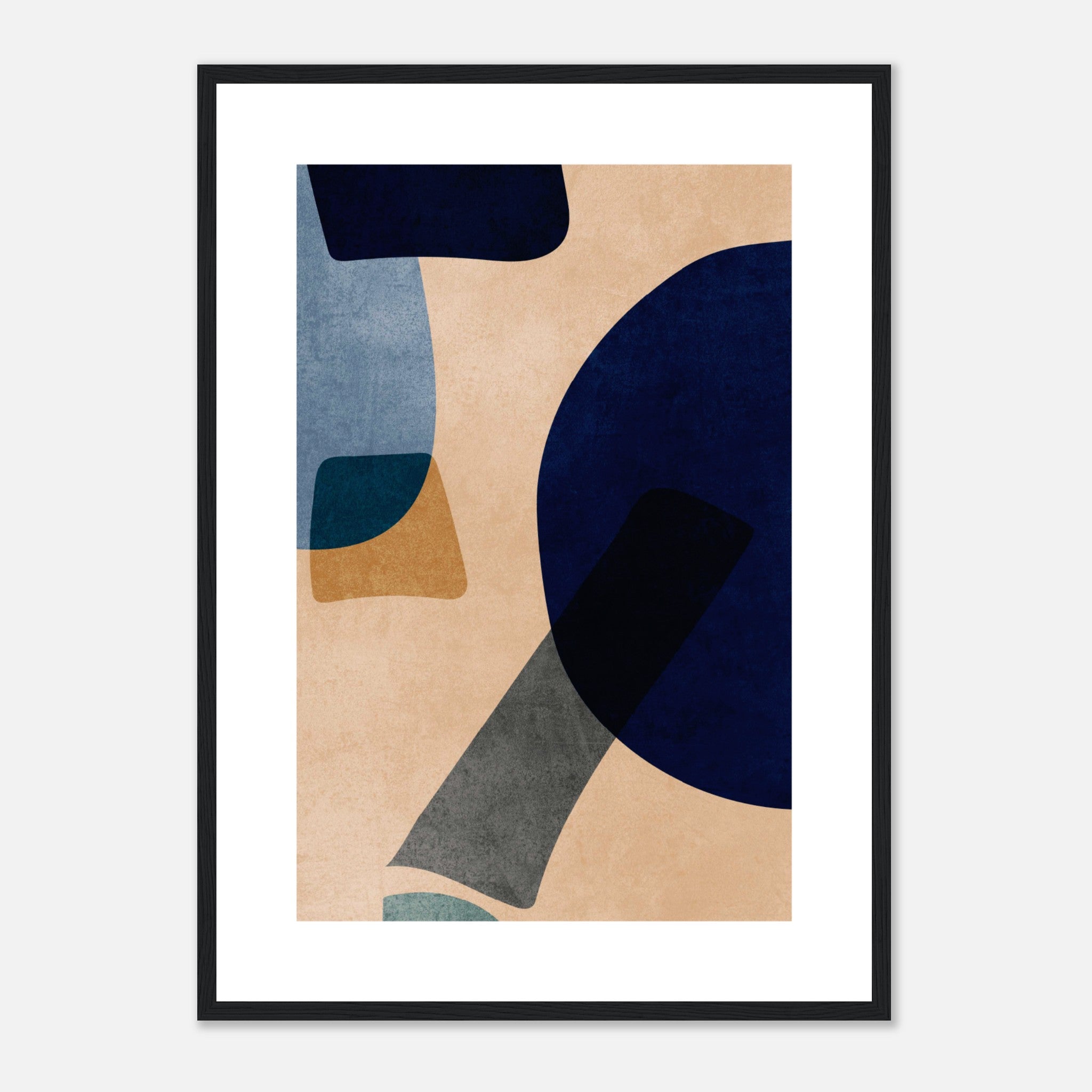 Modern Scandinavian Art In Blue Shades Poster