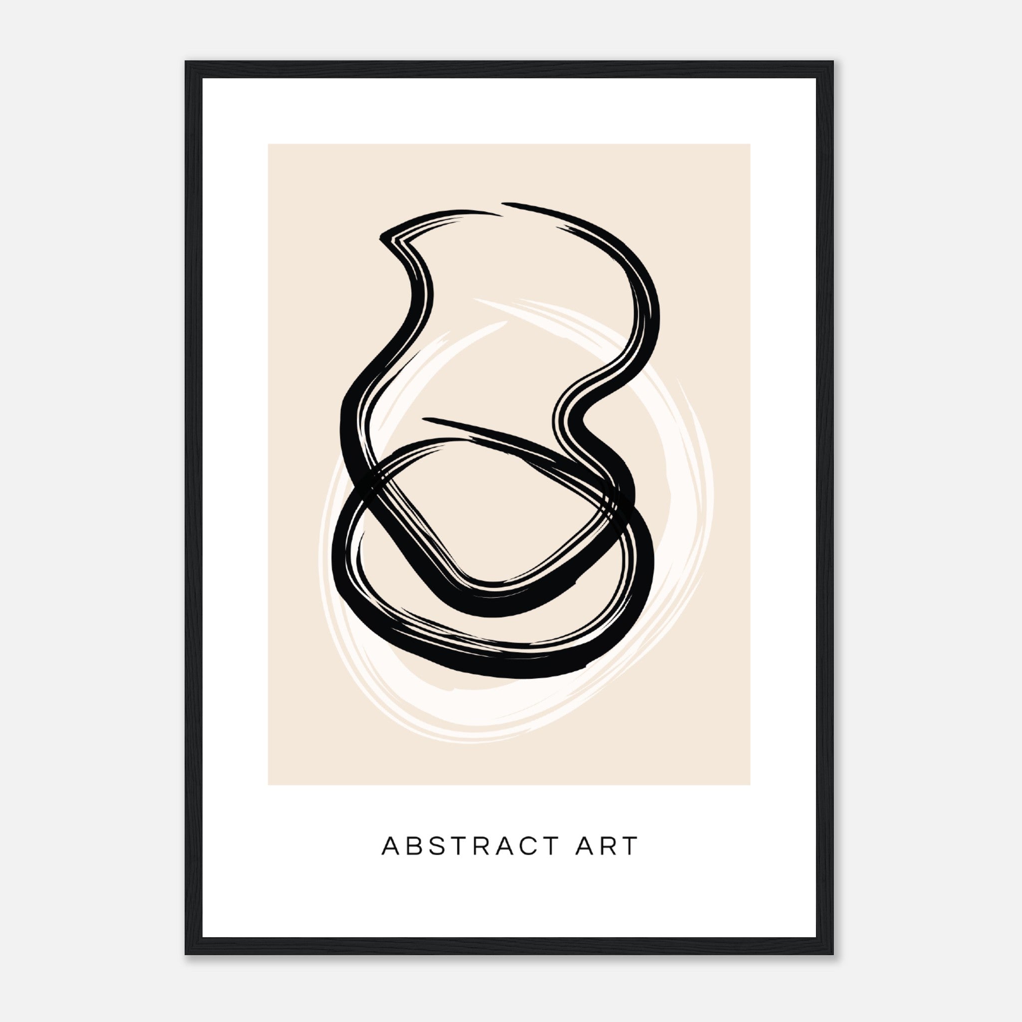 Abstract Black And Beige No1 Poster
