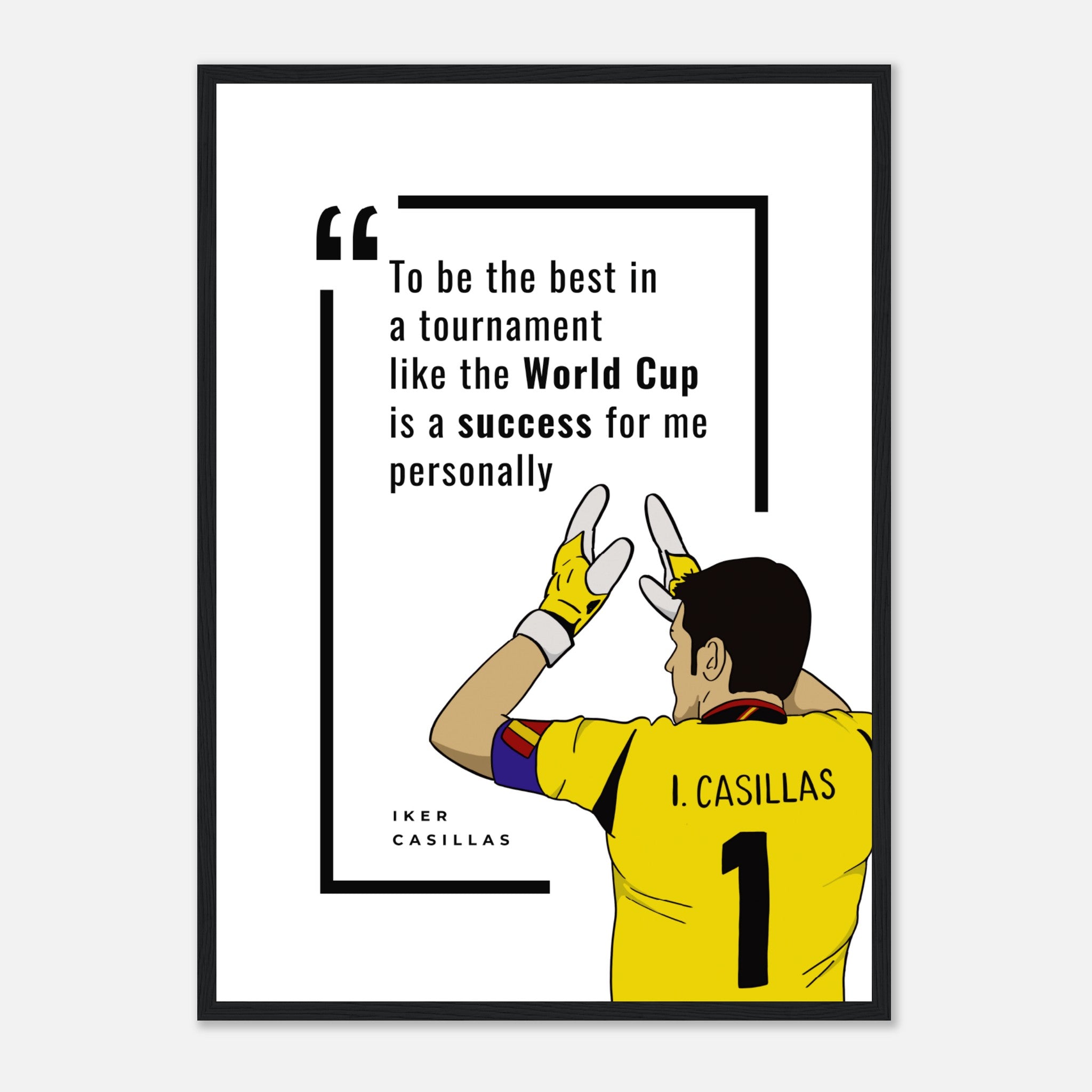 Iker Casillas Quote White Poster