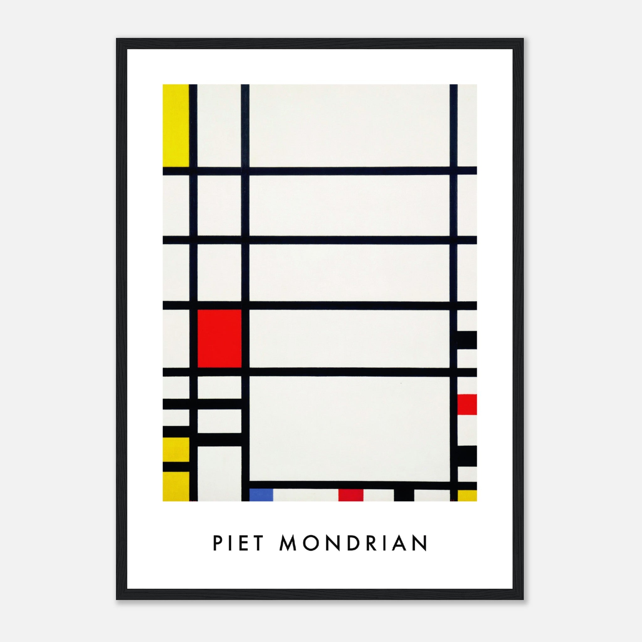 Mondrian White Grid Poster