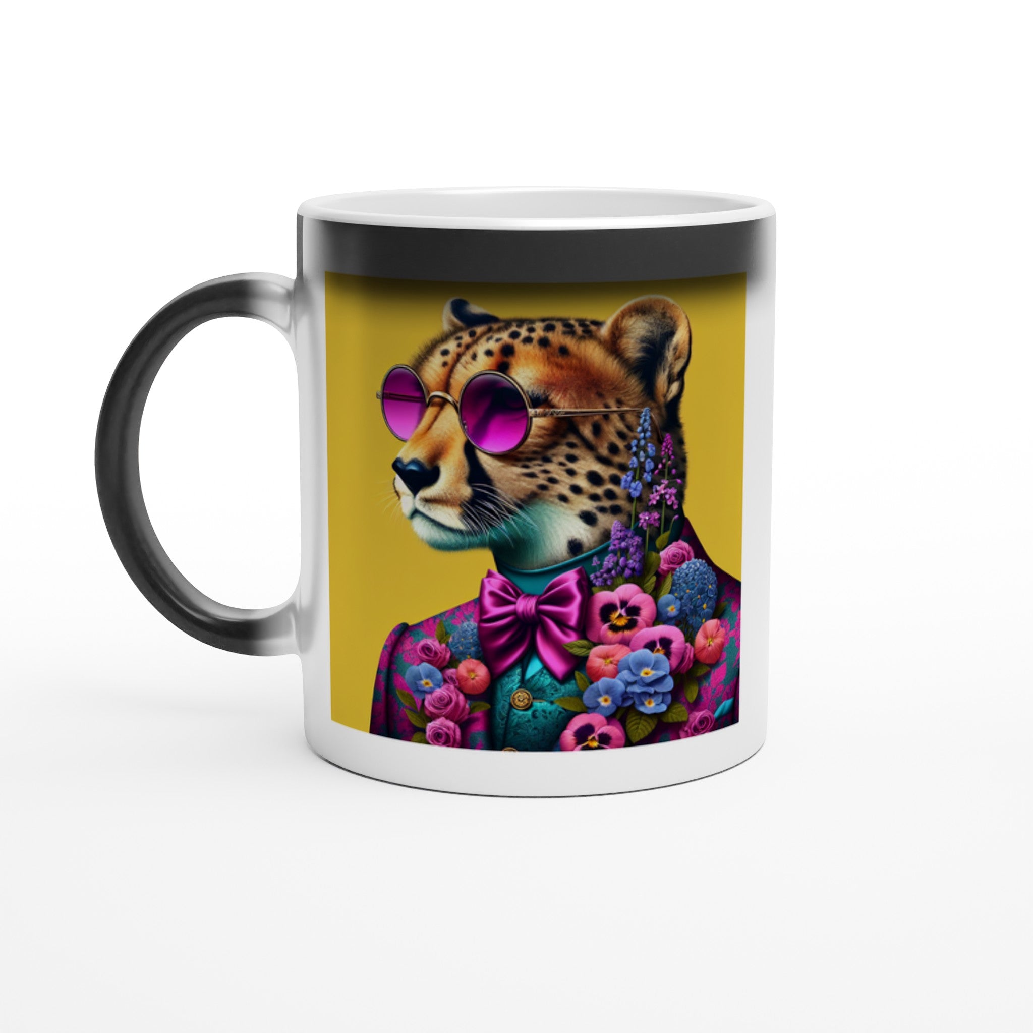 Floral Feline Elegance Magic Mug - Optimalprint