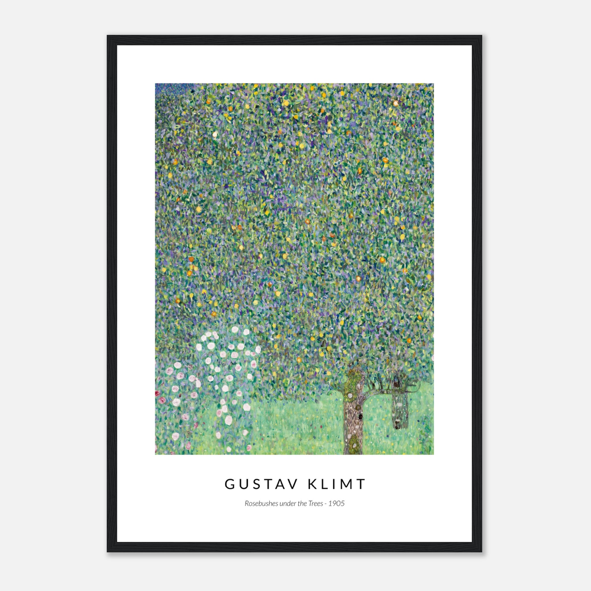 Rosebushes under the Trees by Gustav Klimt Poster