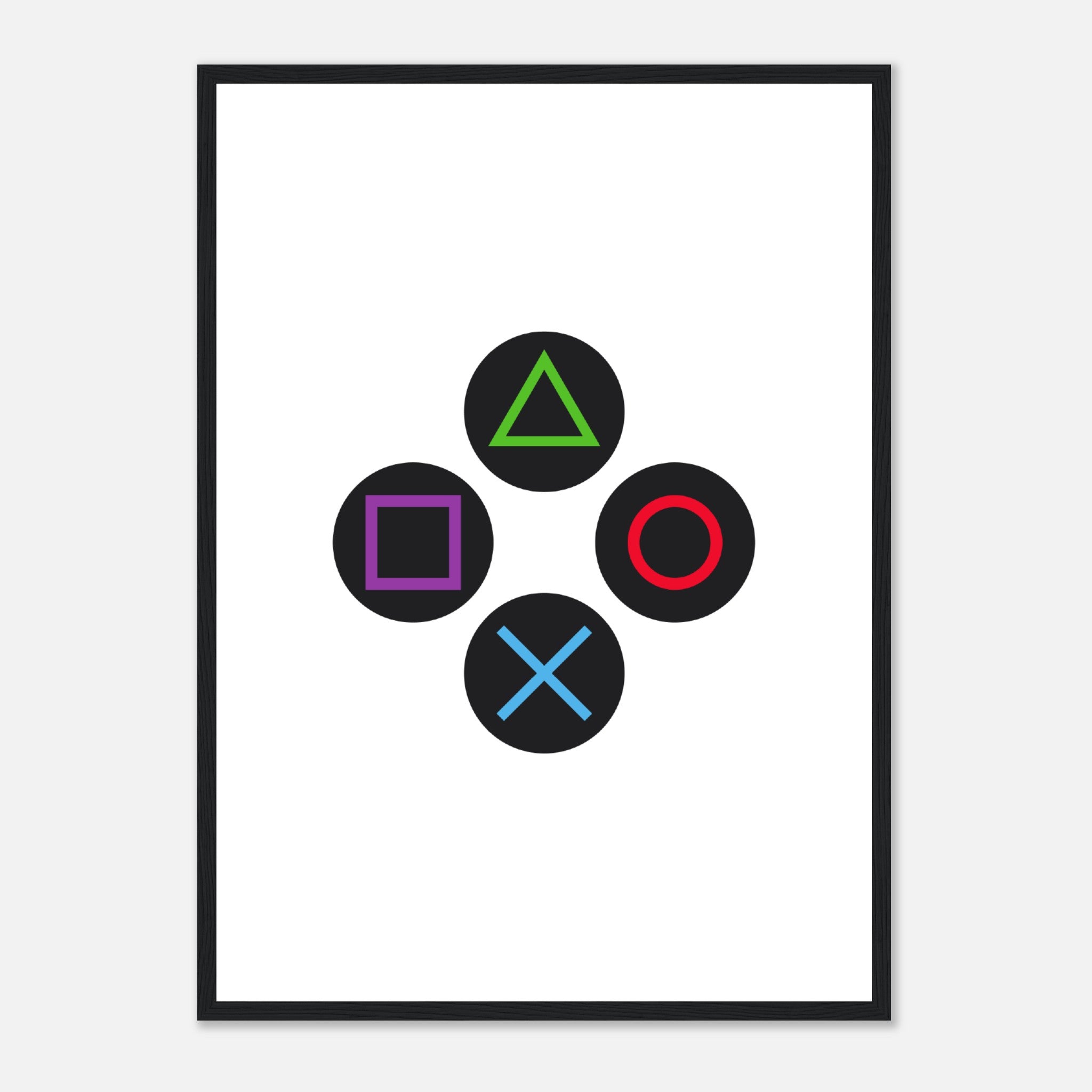 Clean Buttons White Poster