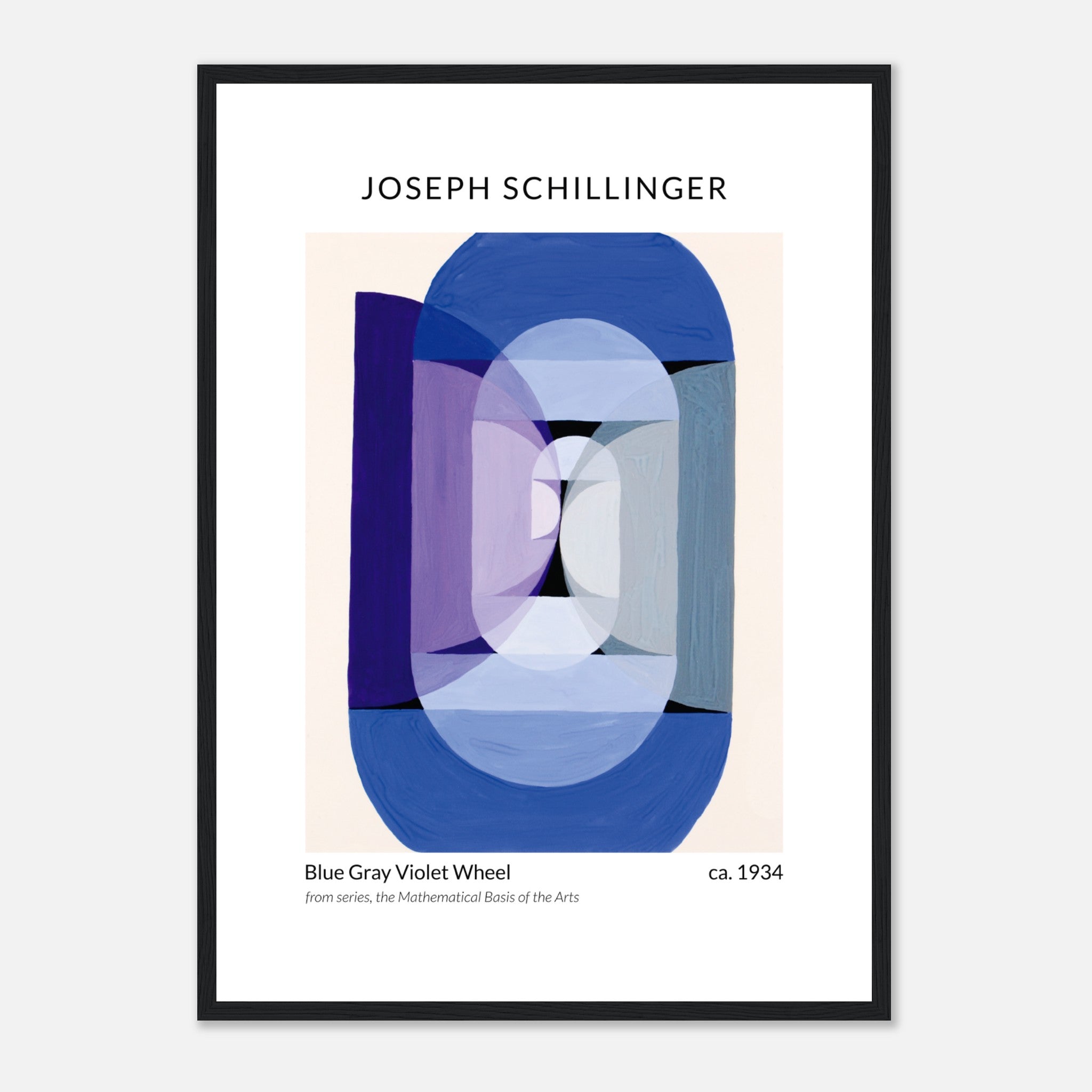 Blue Gray Violet Wheel by Joseph Schillinger Poster