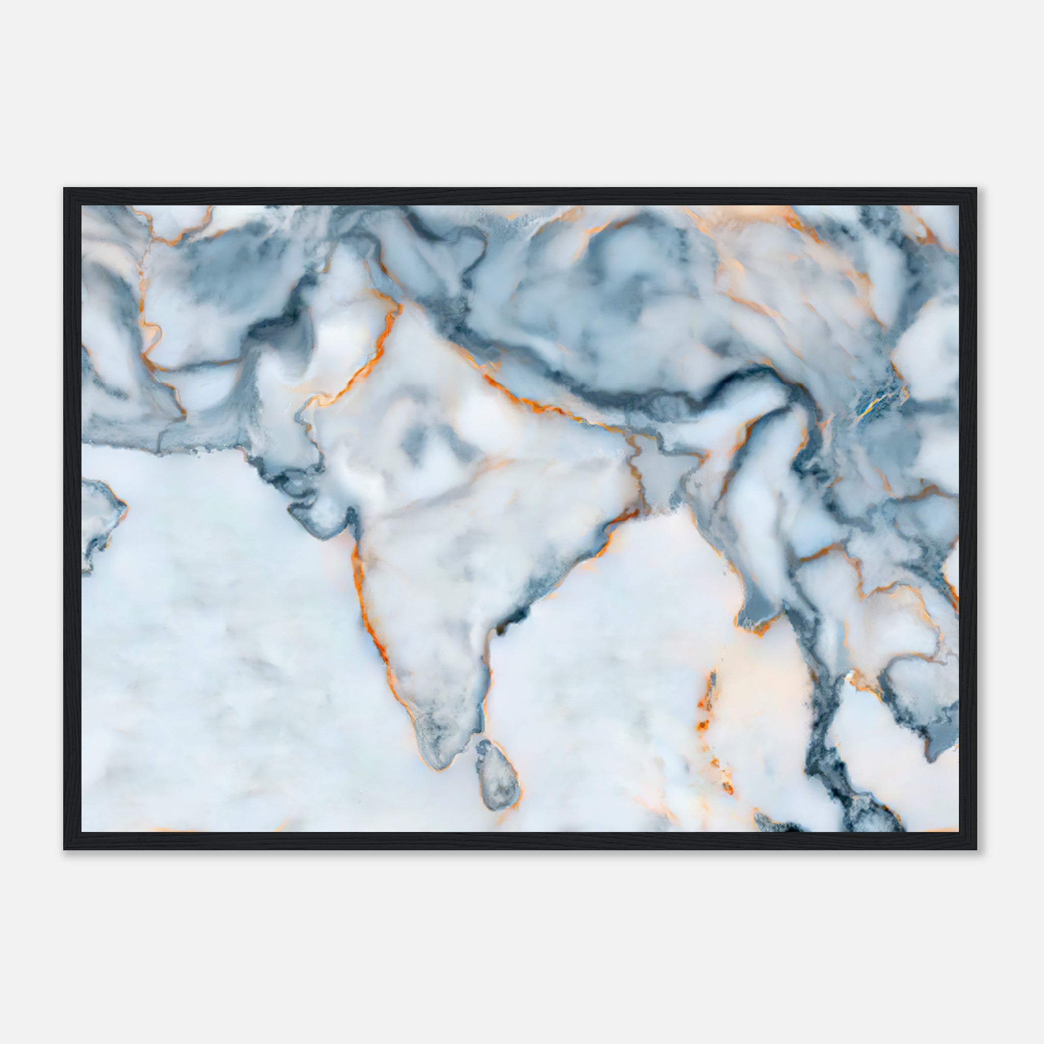 India Marble Map Poster