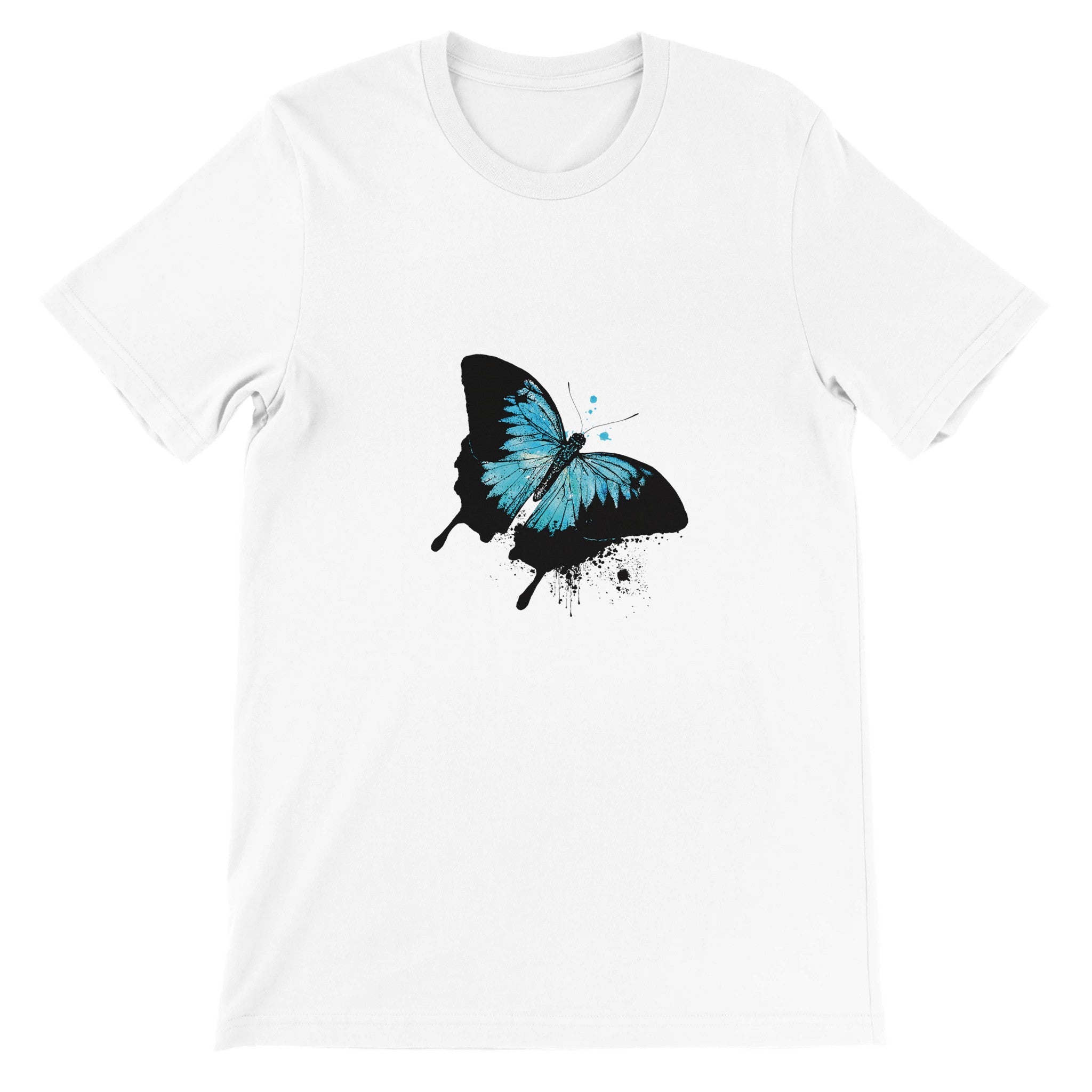 Camiseta cuello redondo con ilustración de mariposa