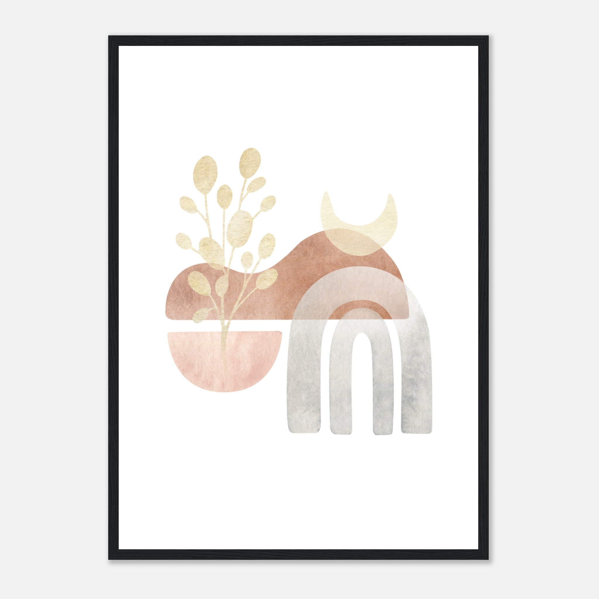 Watercolor Abstract Modern Composition No.2 Poster