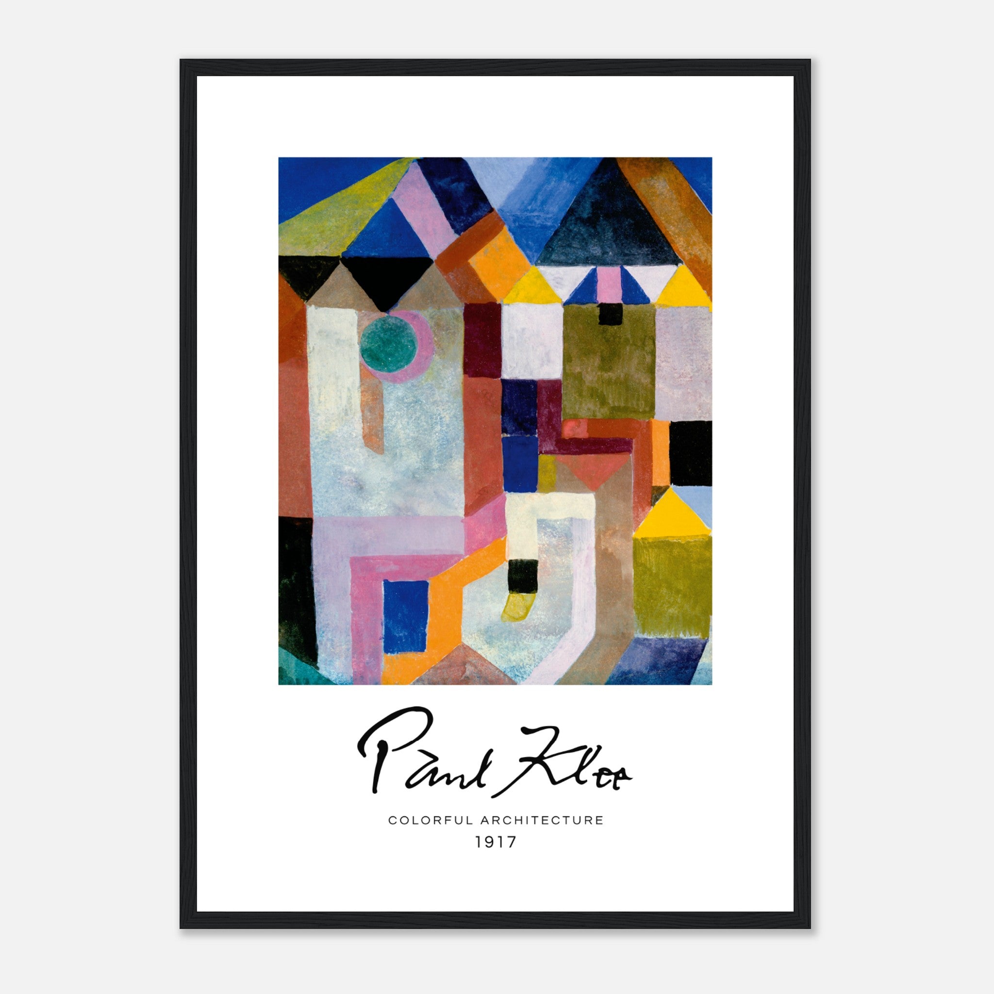 Arquitectura colorida de Paul Klee Póster