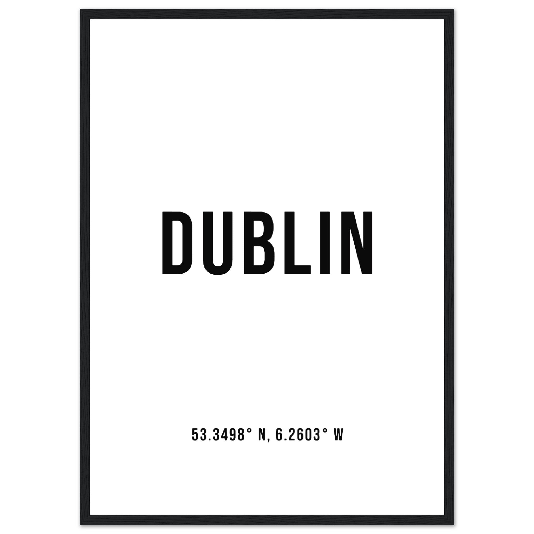 Simple Coordinates Dublin 1 Poster