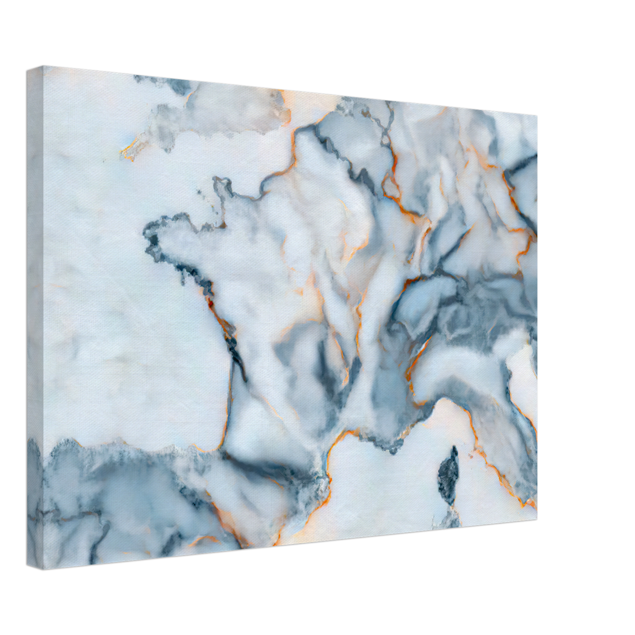 France Marble Map Canvas
