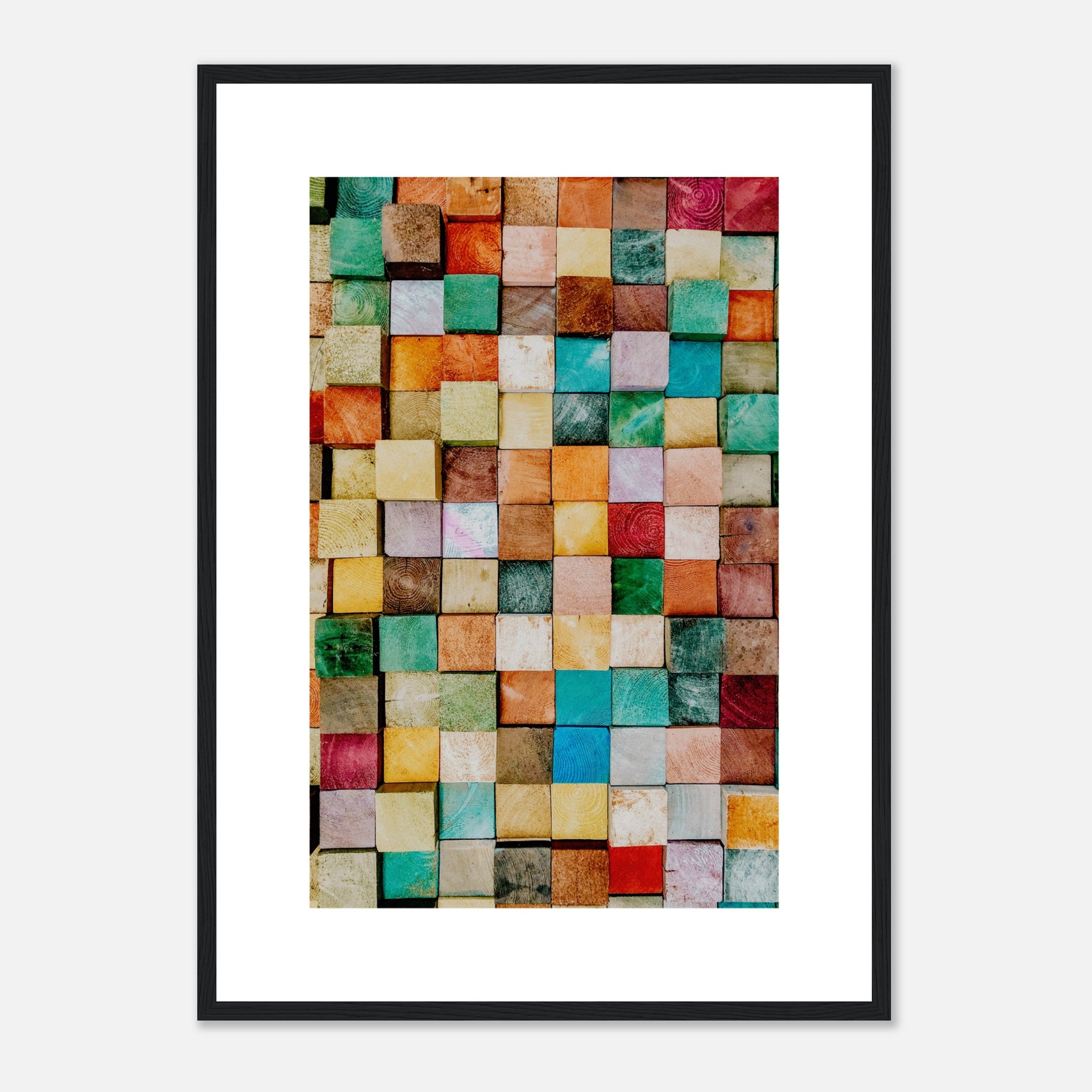 Patrón de mosaico multicolor Póster