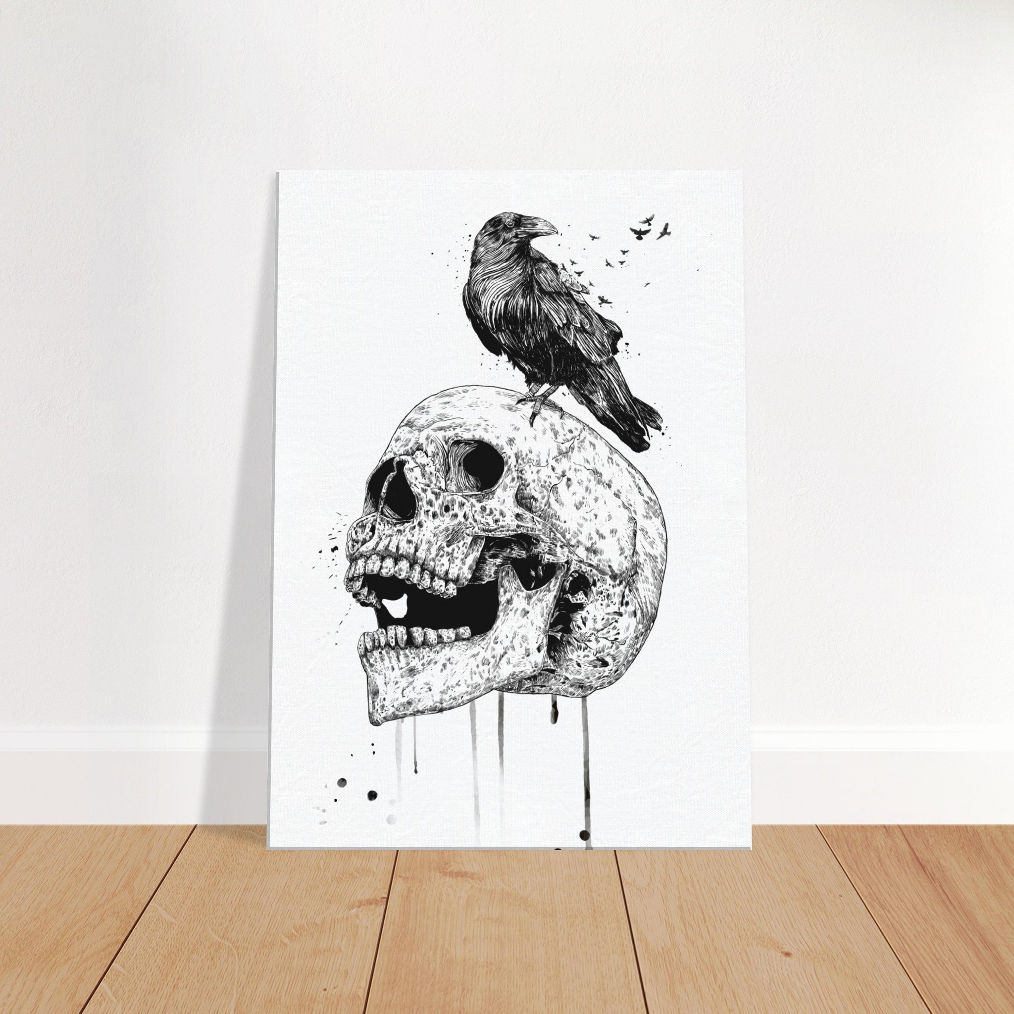 New Skull BW Canvas