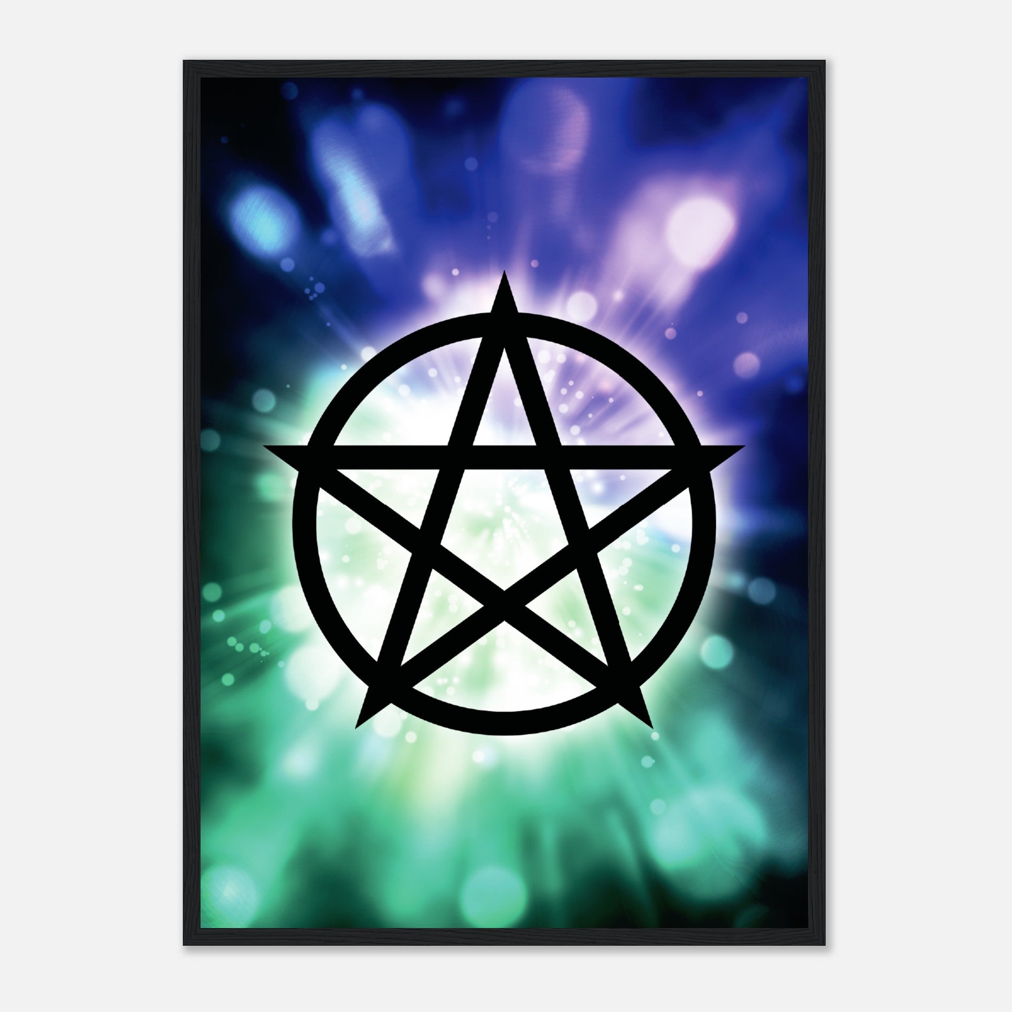 Blue Turquoise Pentacle Poster