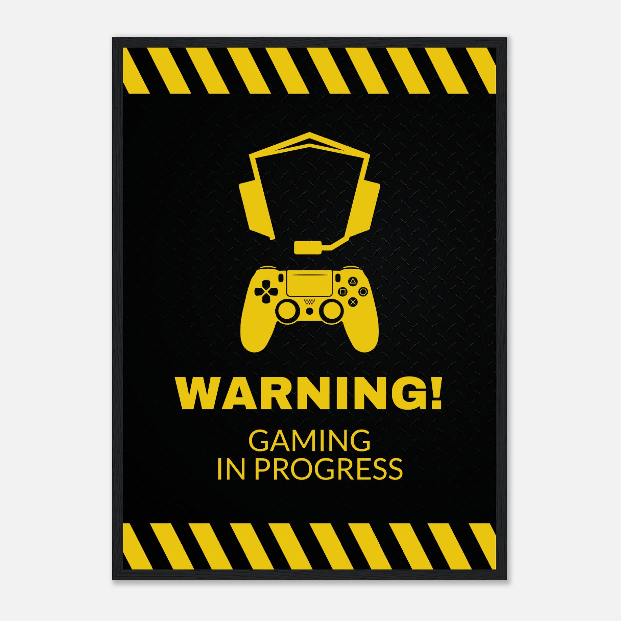 Gaming In Progress Yellow Poster