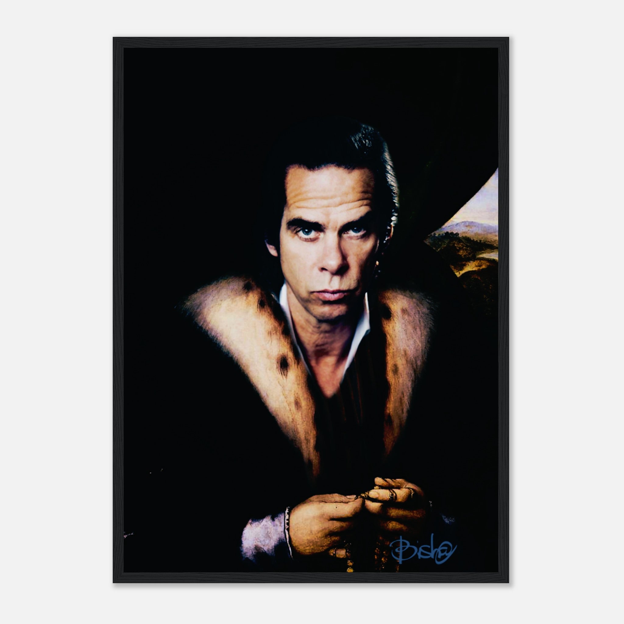 Portrait Of Nick Cave With A Rosary Poster