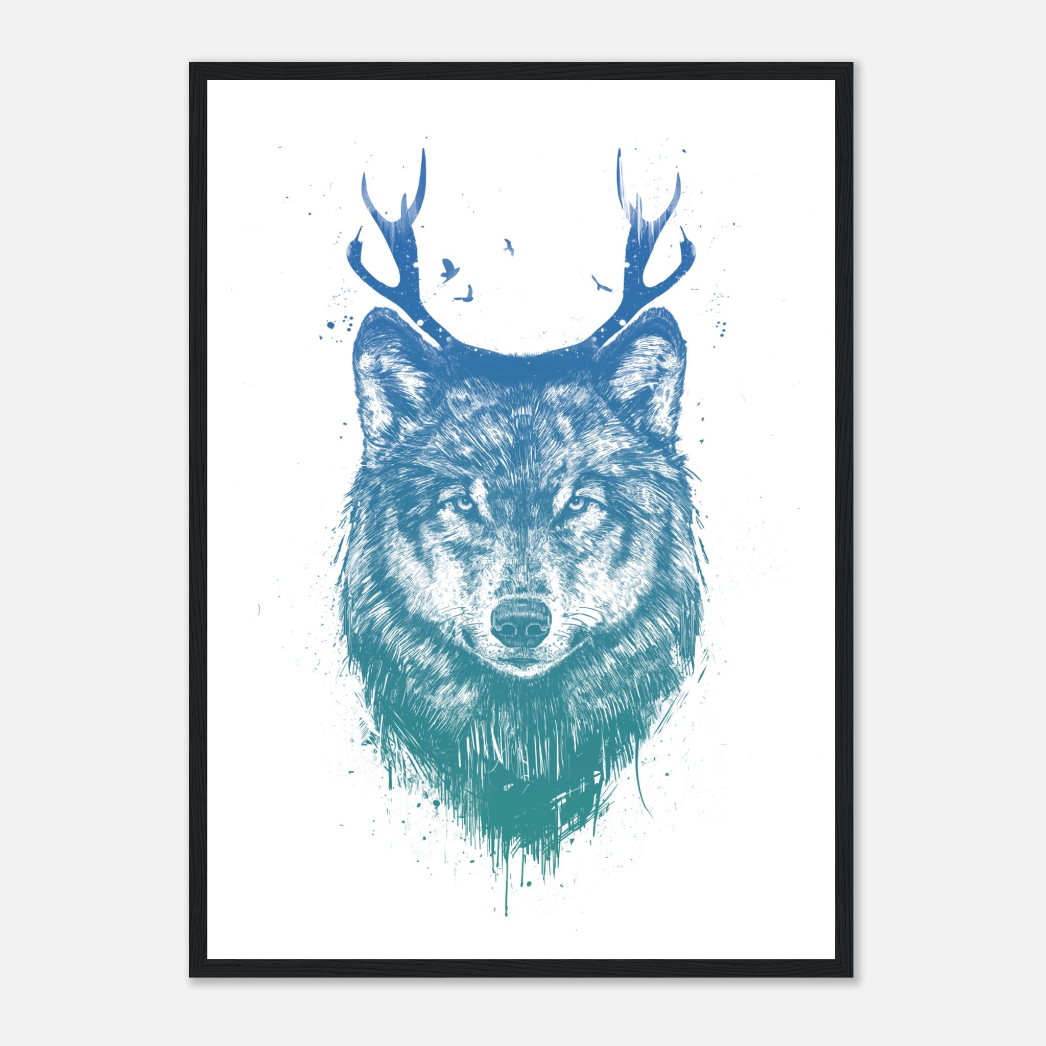 Deer Wolf Poster