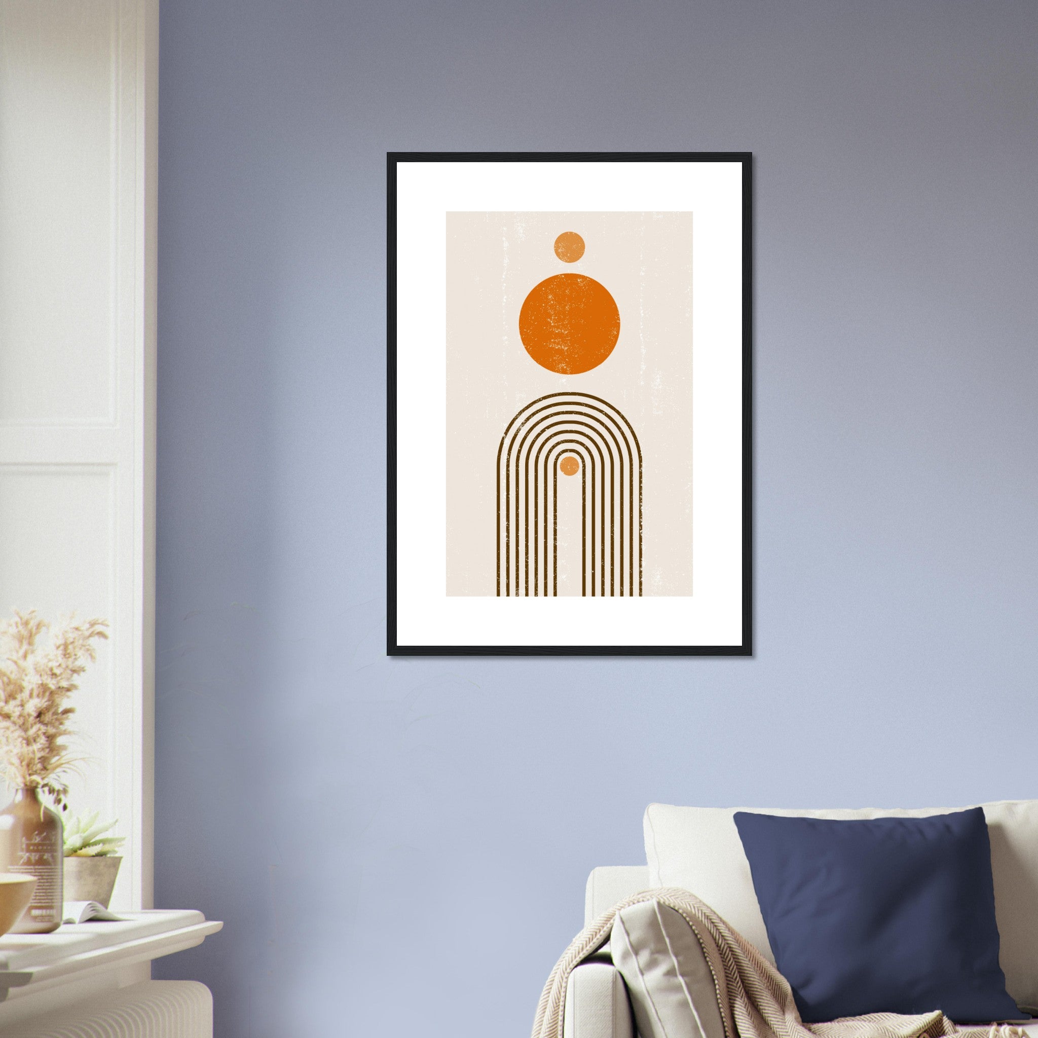 Abstract Orange Geometry No.2 Poster