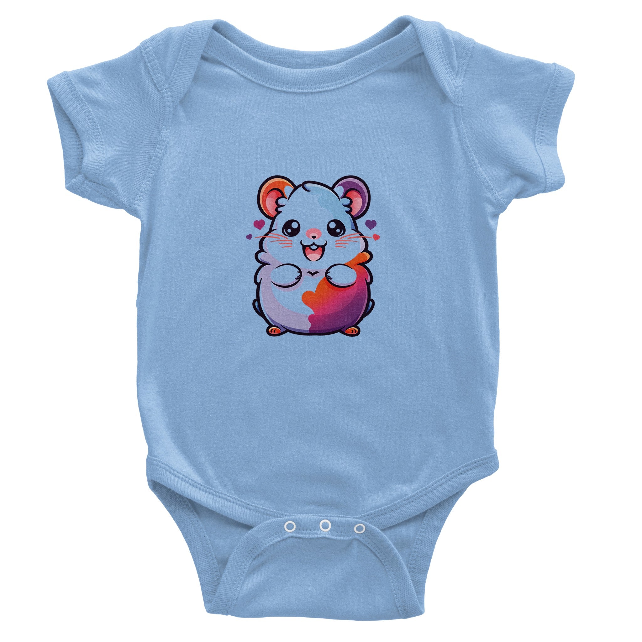 Charming Chibi Hamster Baby Short Sleeve Bodysuit - Optimalprint
