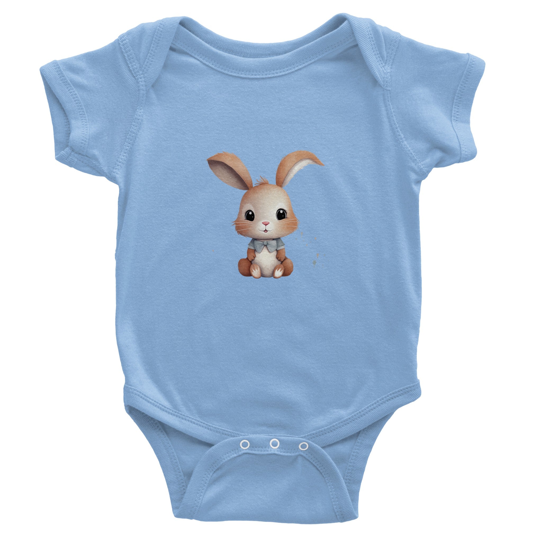 Charming Bowtie Bunny Baby Short Sleeve Bodysuit - Optimalprint