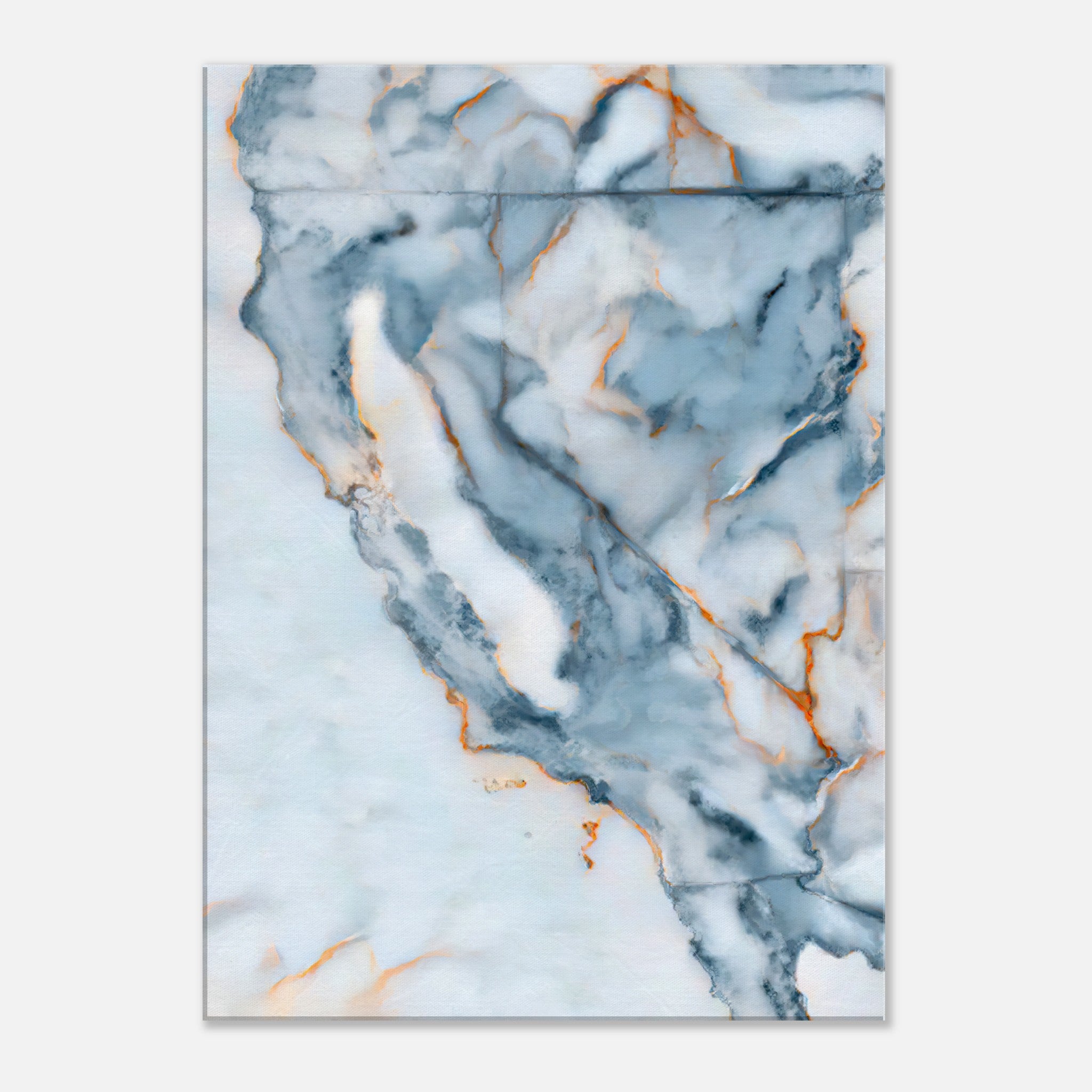 California Marble Map Canvas