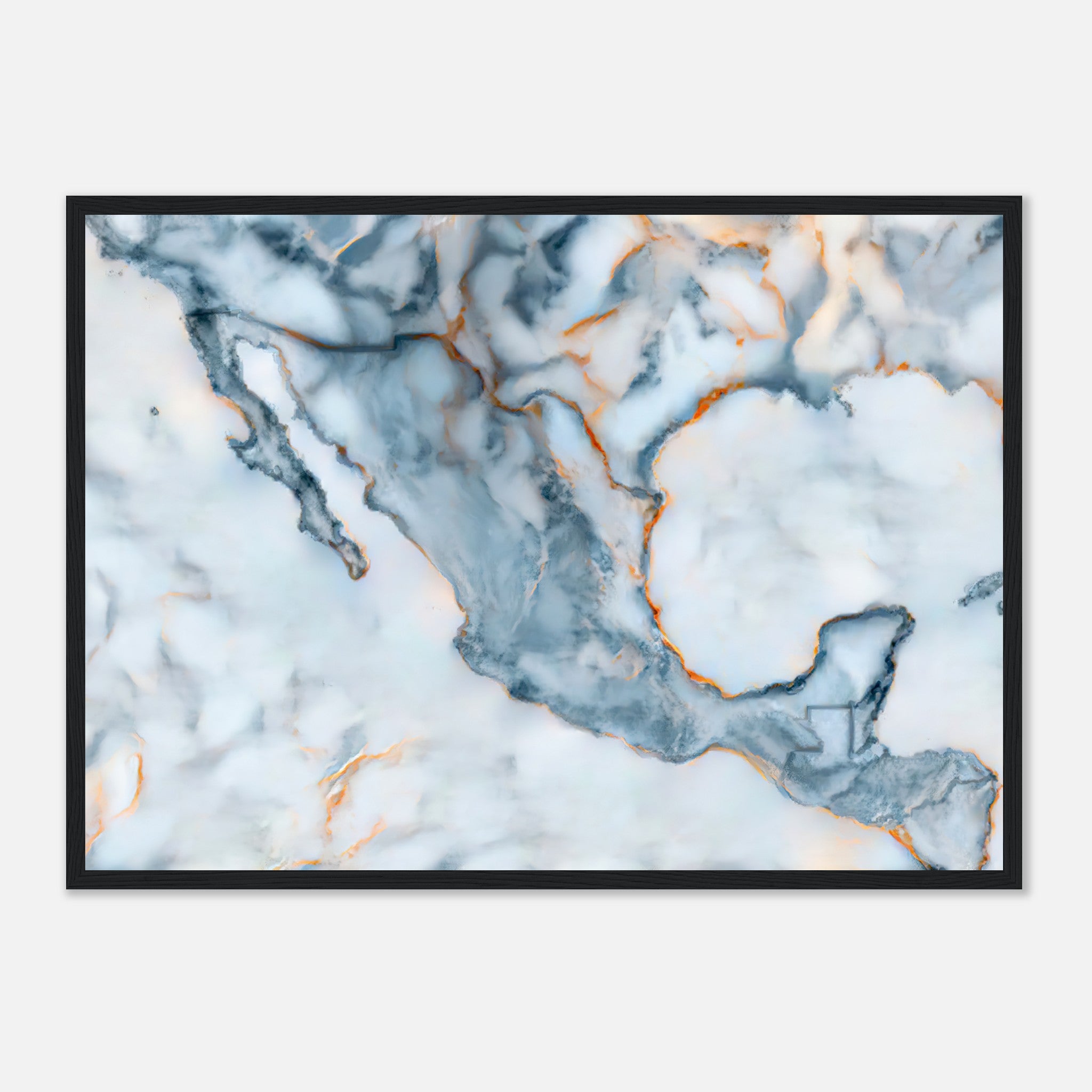 Mexico Marble Map Poster