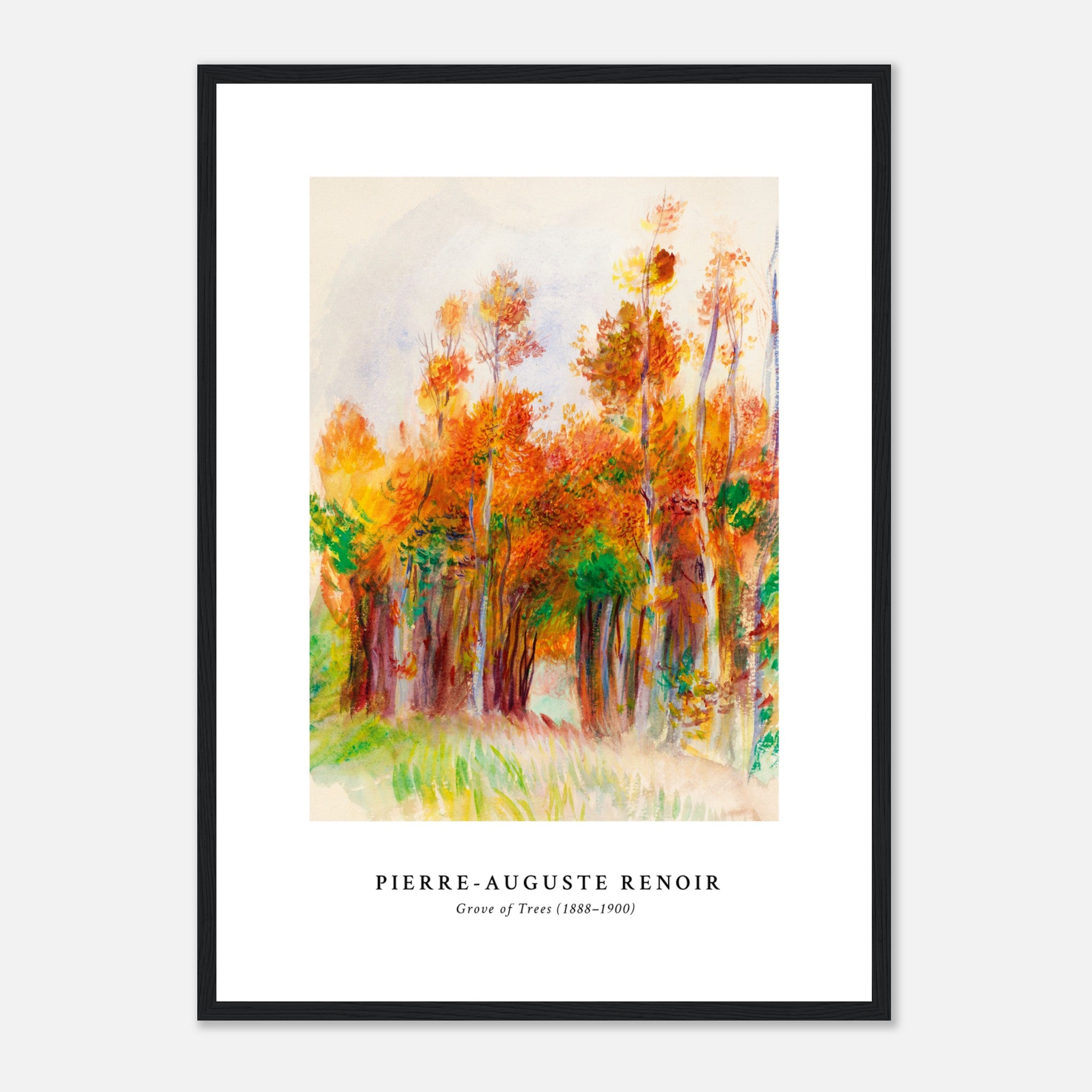 Renoir - Arboleda de árboles Póster