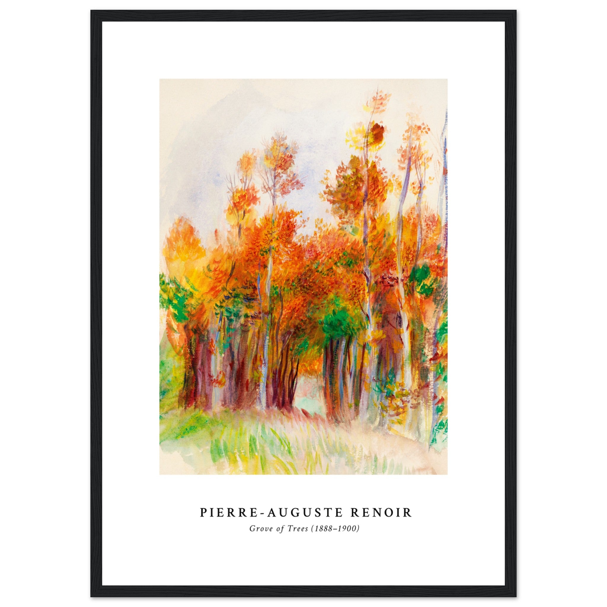 Renoir - Arboleda de árboles Póster