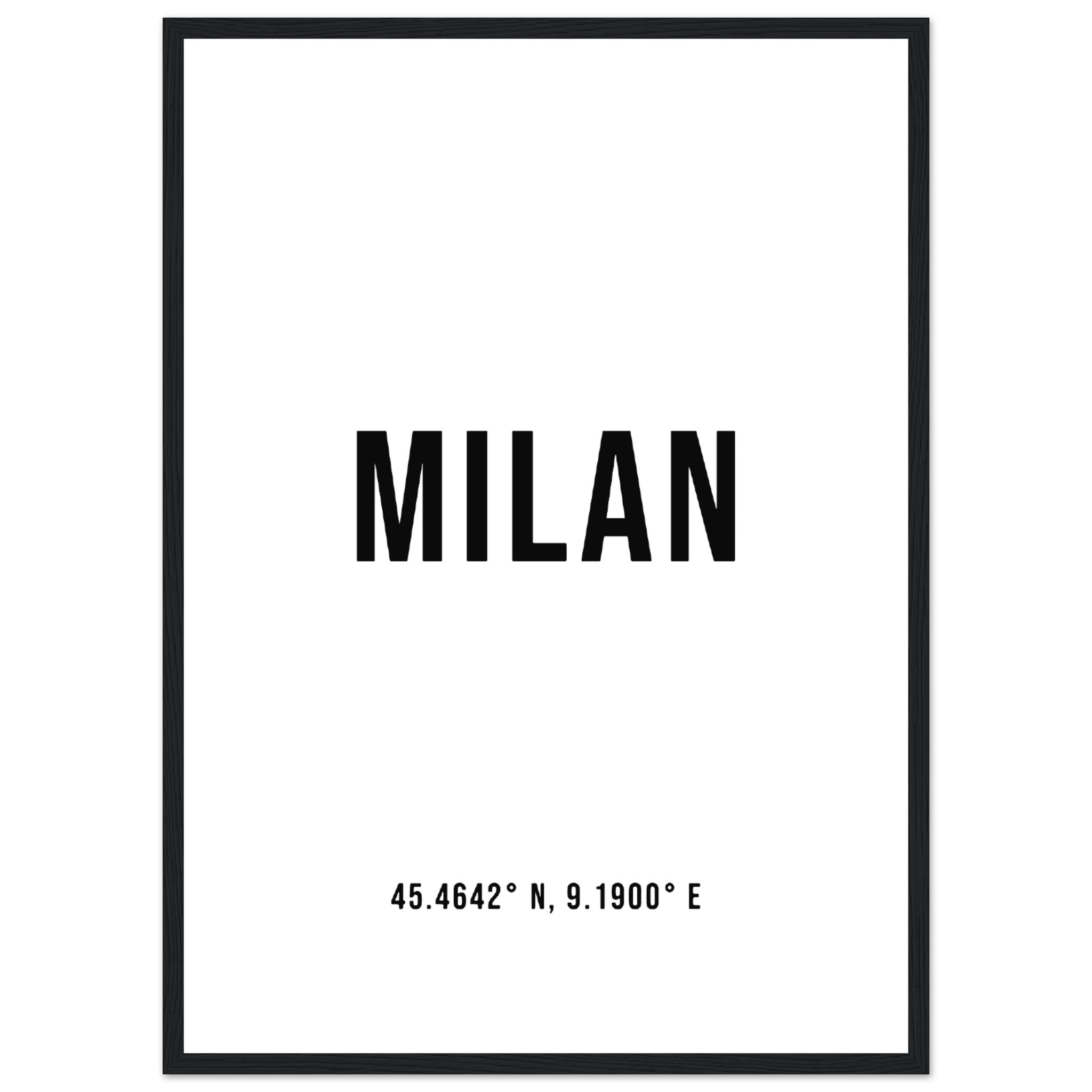 Coordenadas simples Milán 1 Póster