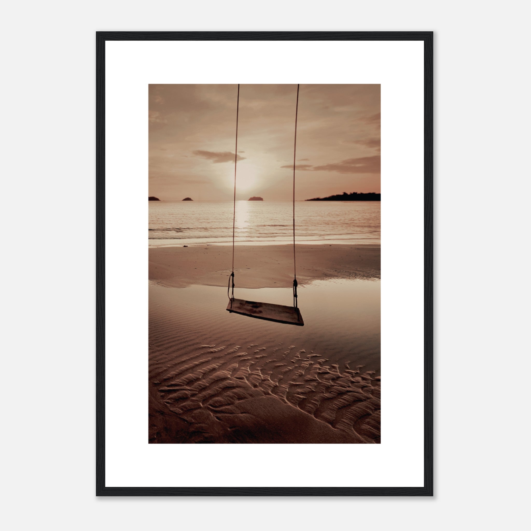 Swing On A Beach Poster