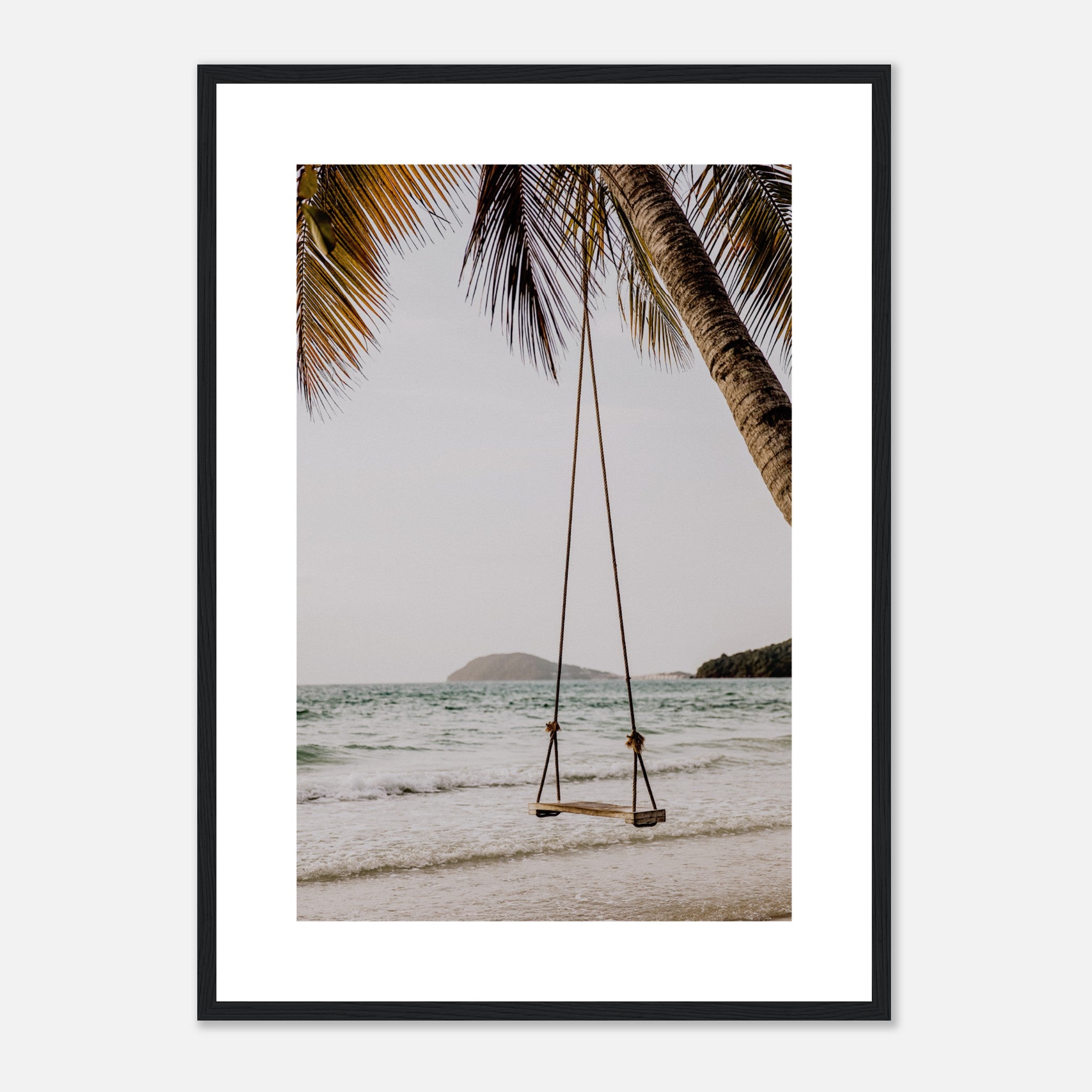 Swing On A Tropical Beach Poster