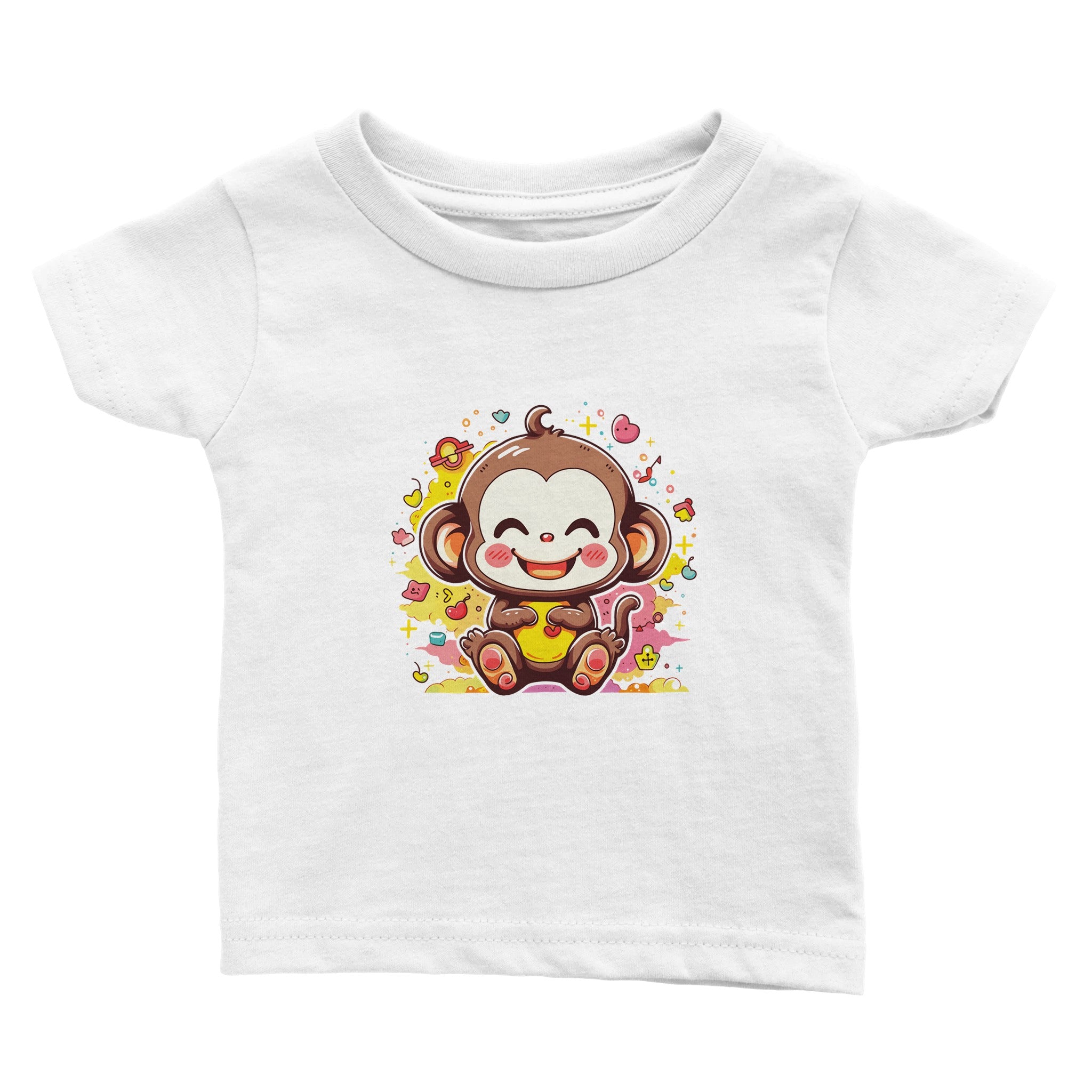 Cheery Chimp Celebration Baby Crewneck T-shirt - Optimalprint