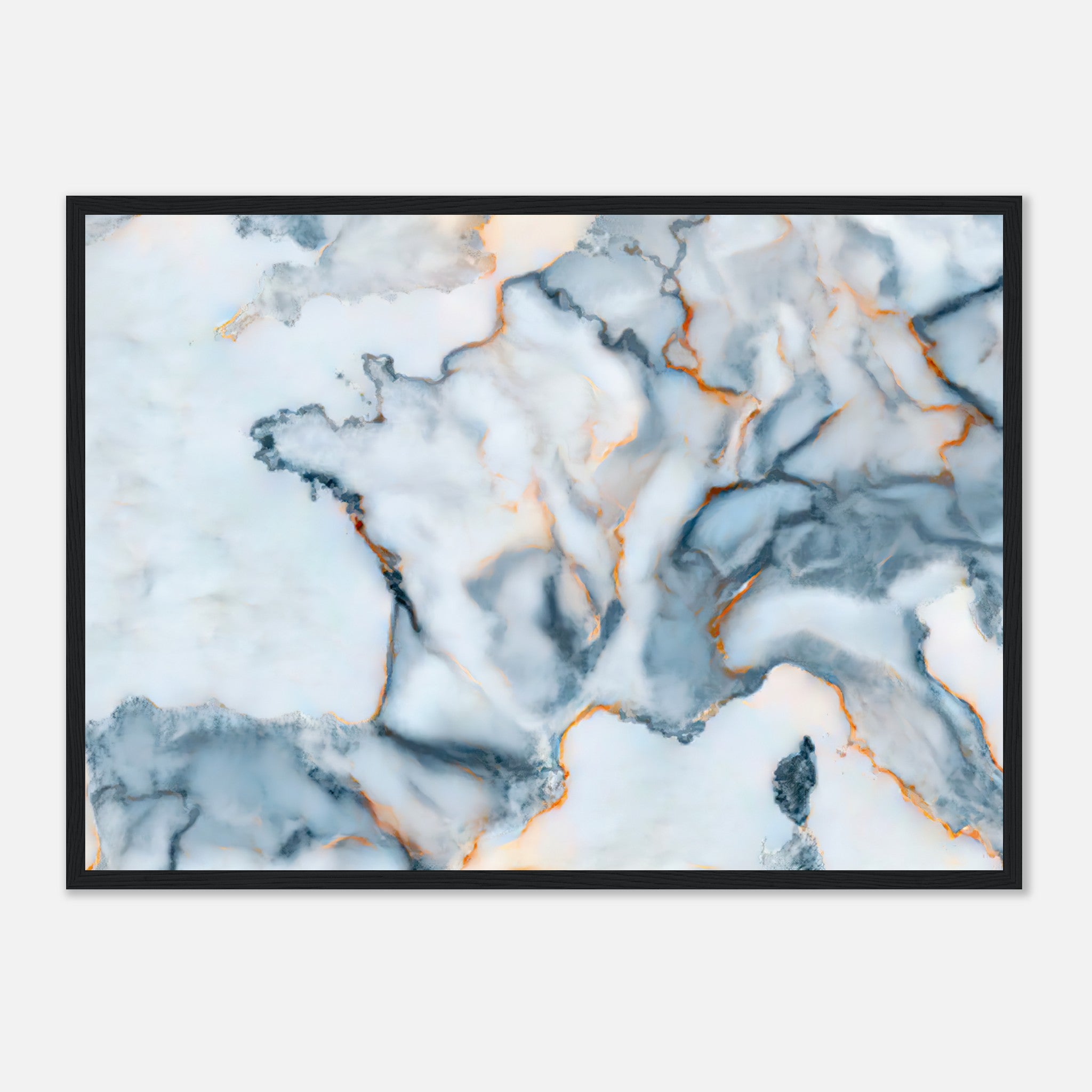 France Marble Map Poster