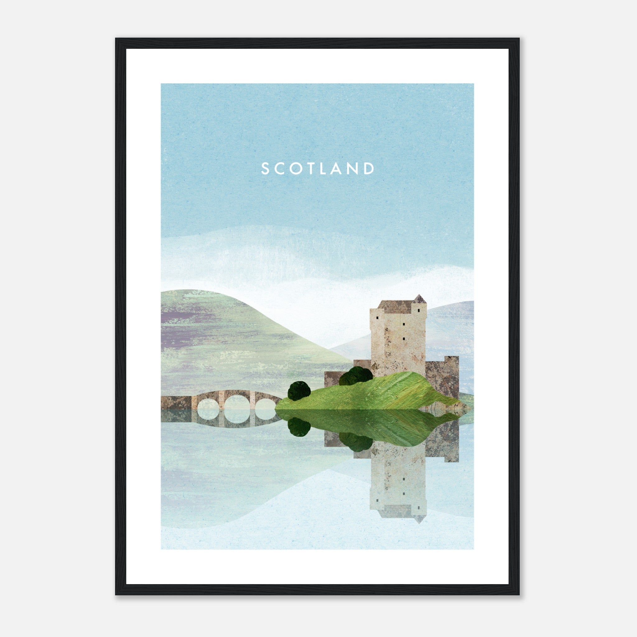 Póster Escocia, castillo de Eilean Donan