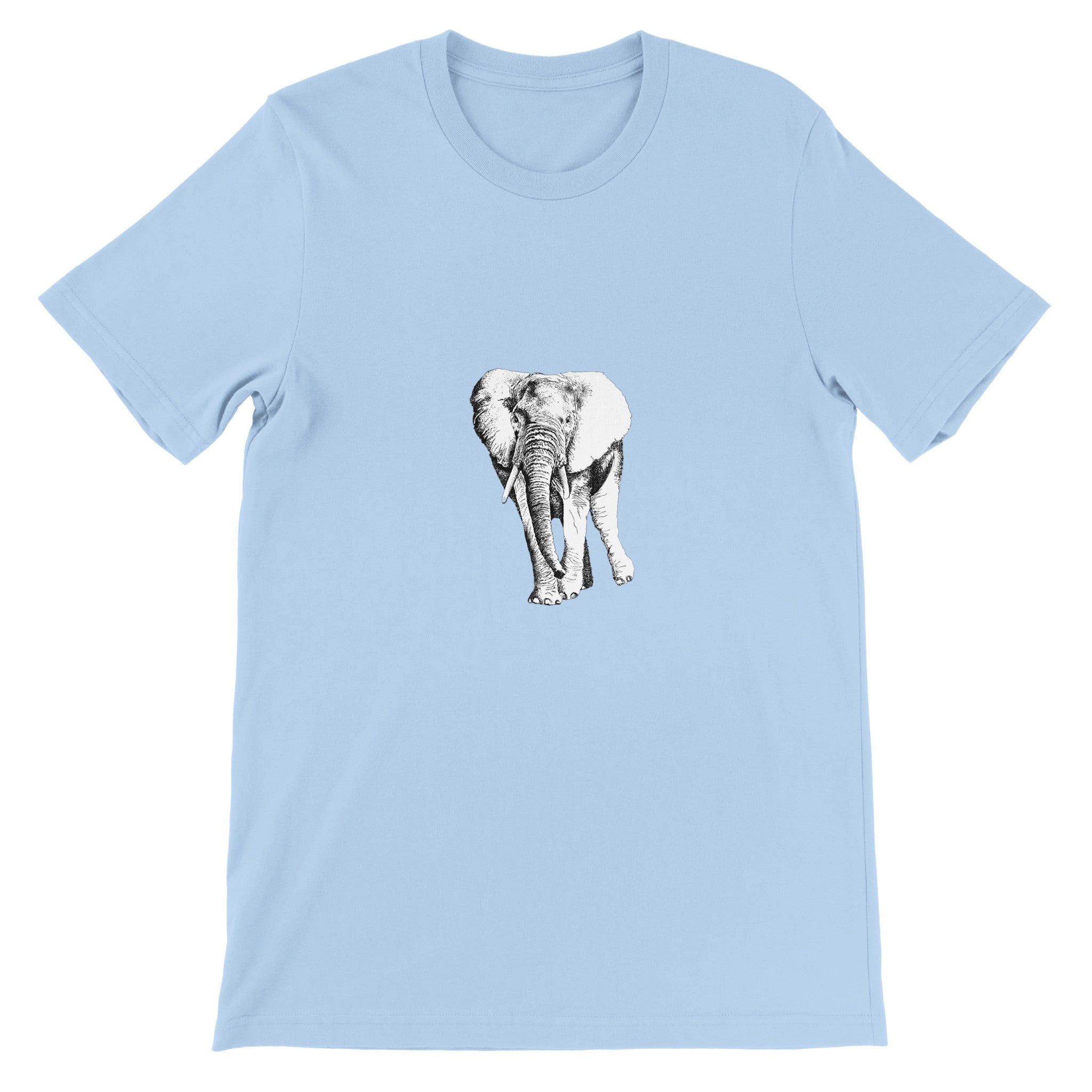 Elephant Illustration Crewneck T-shirt - Optimalprint
