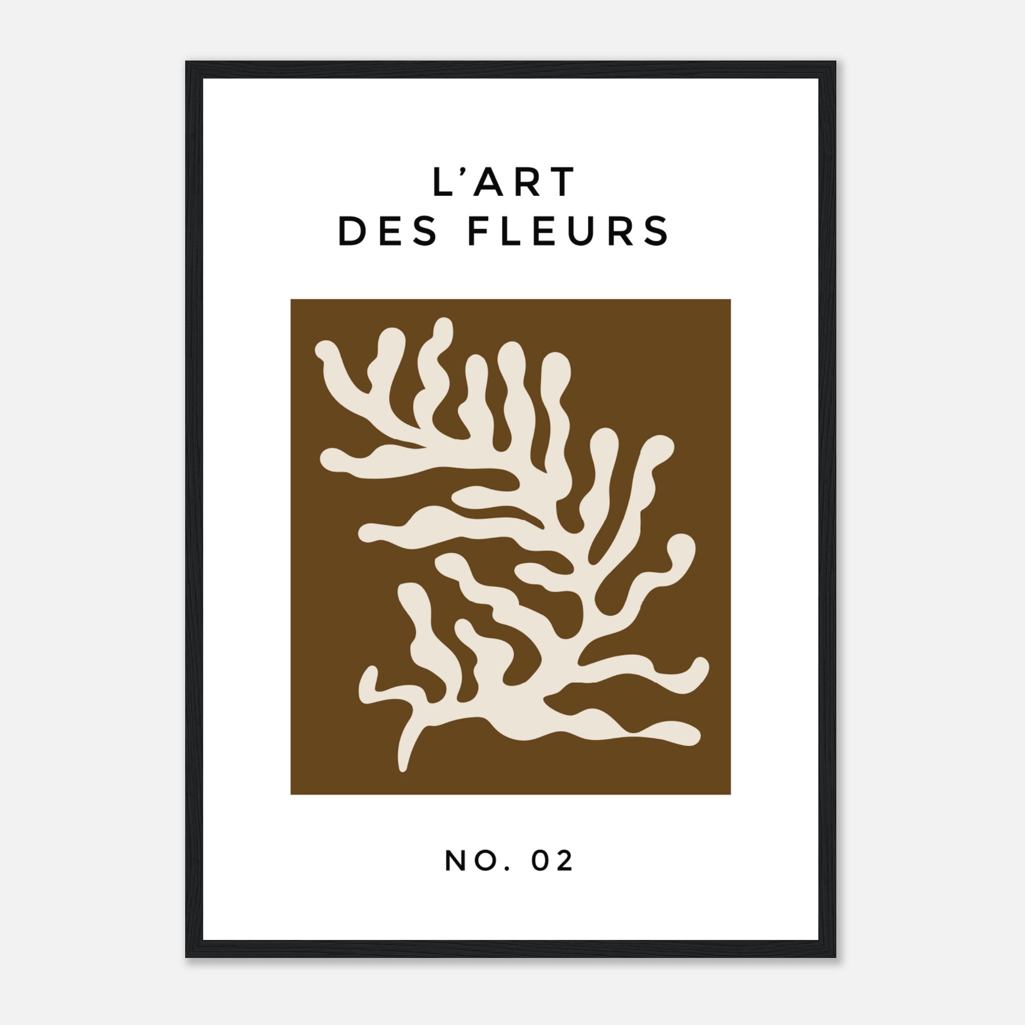 Art Des Fleurs No. 2 - Cartel marrón Póster