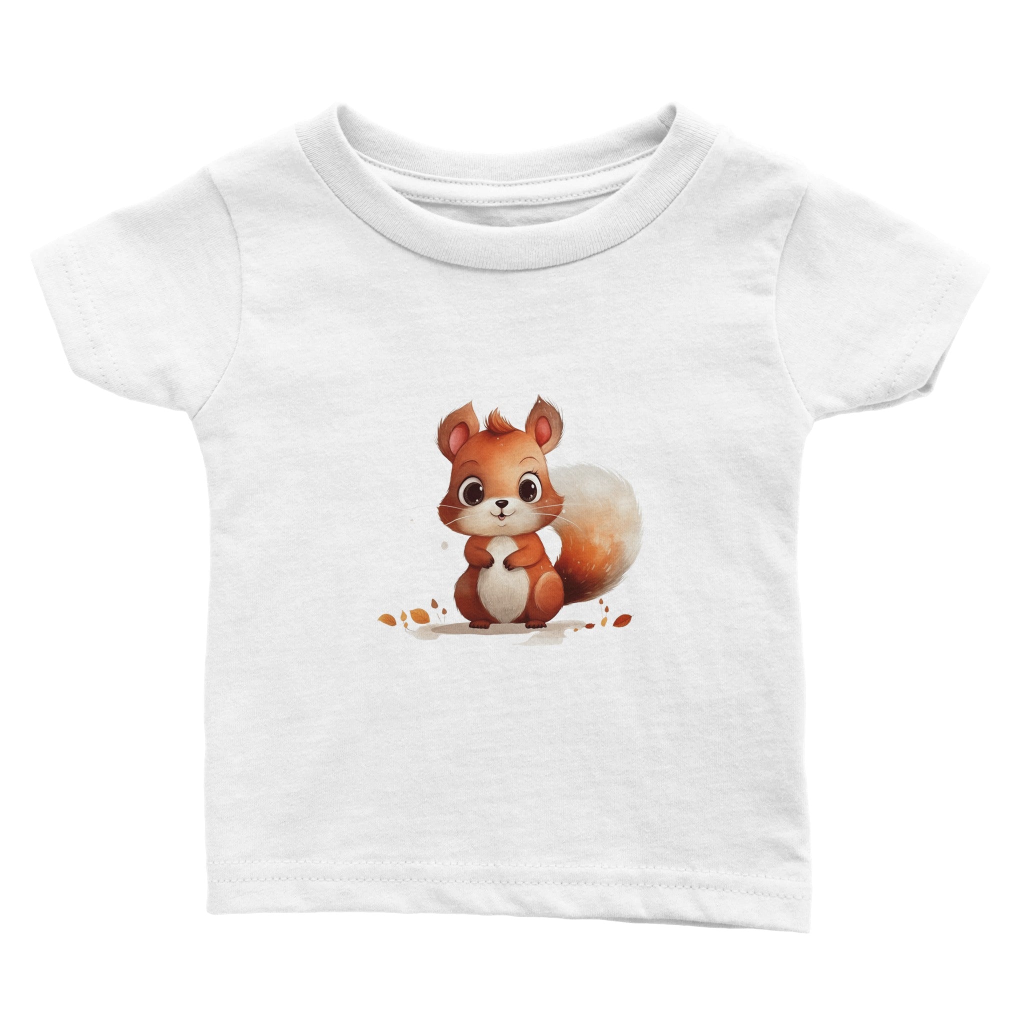 Autumn Squirrel Charm Baby Crewneck T-shirt - Optimalprint