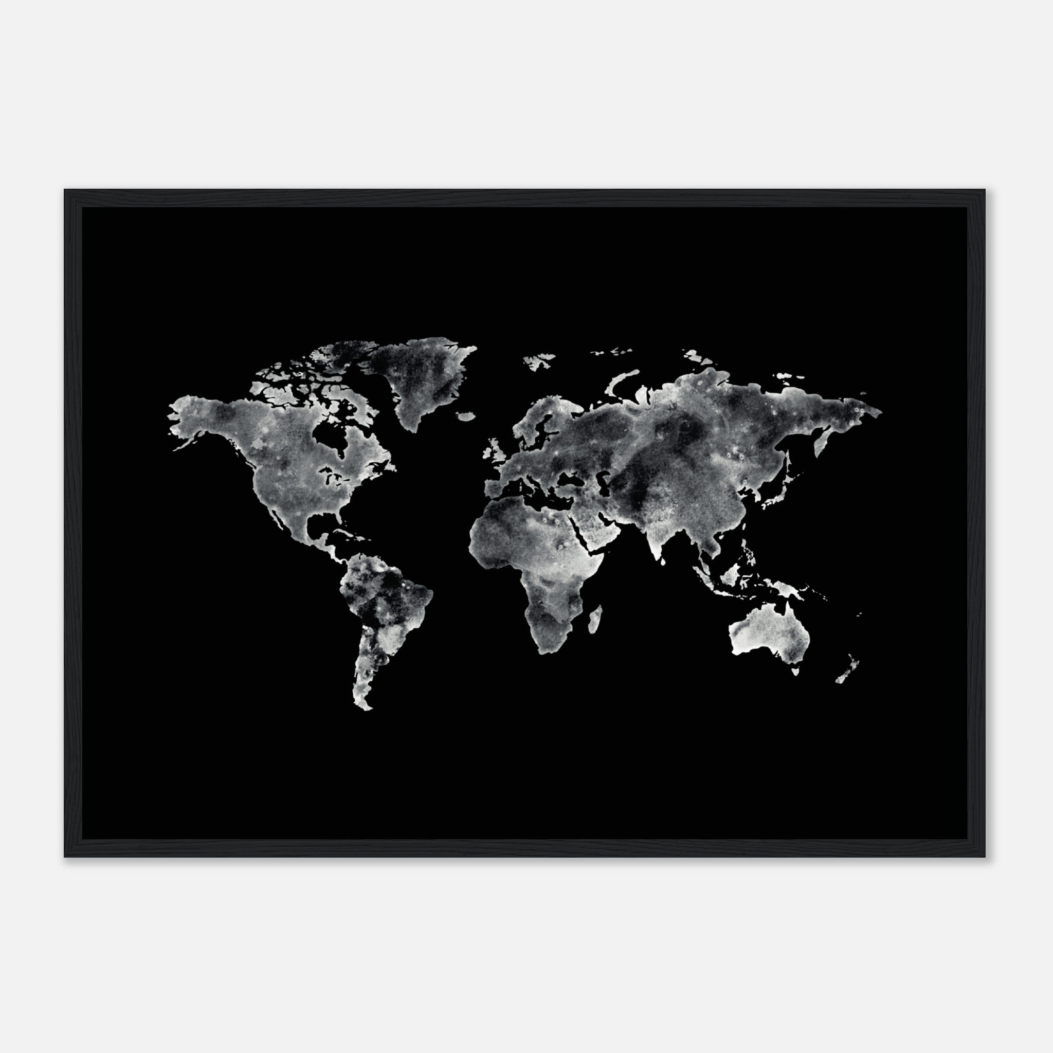 Mapa mundial platino Póster