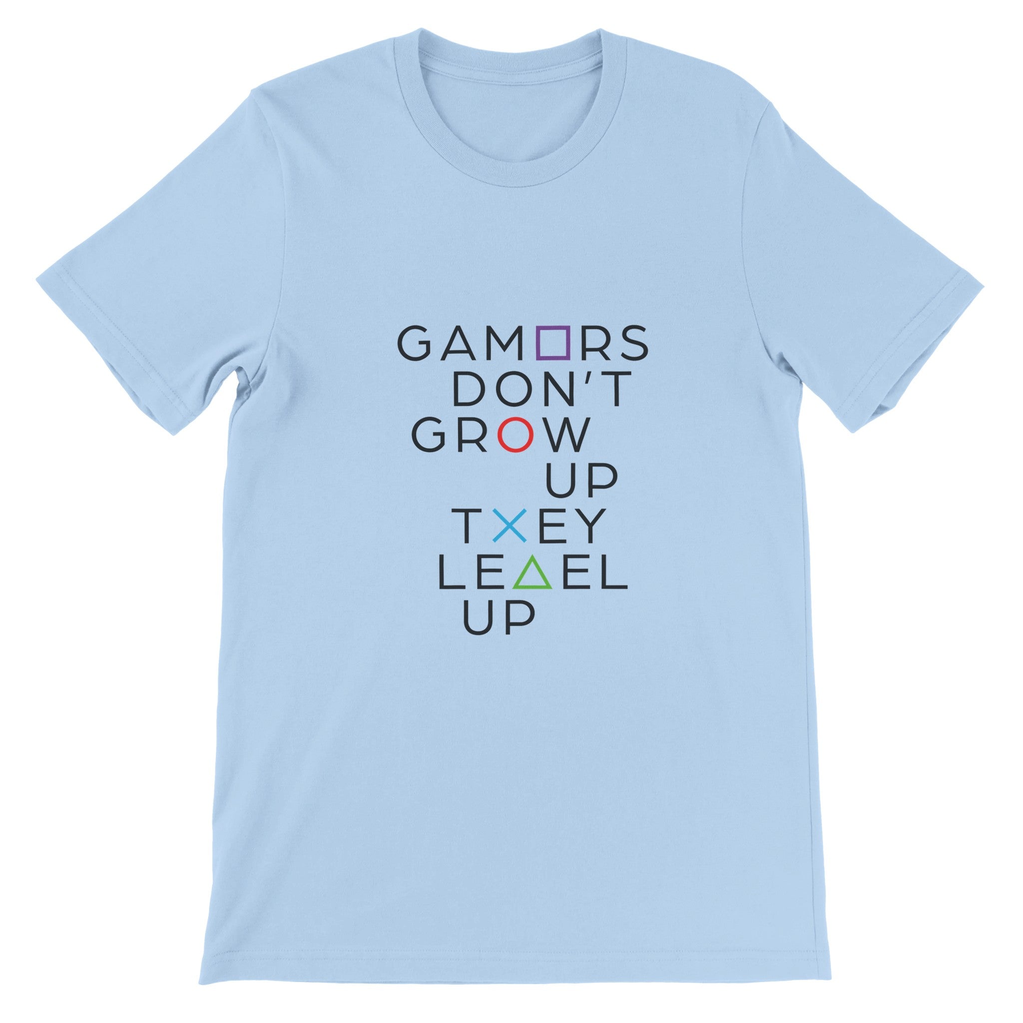 Gamers Level Up Crewneck T-shirt - Optimalprint