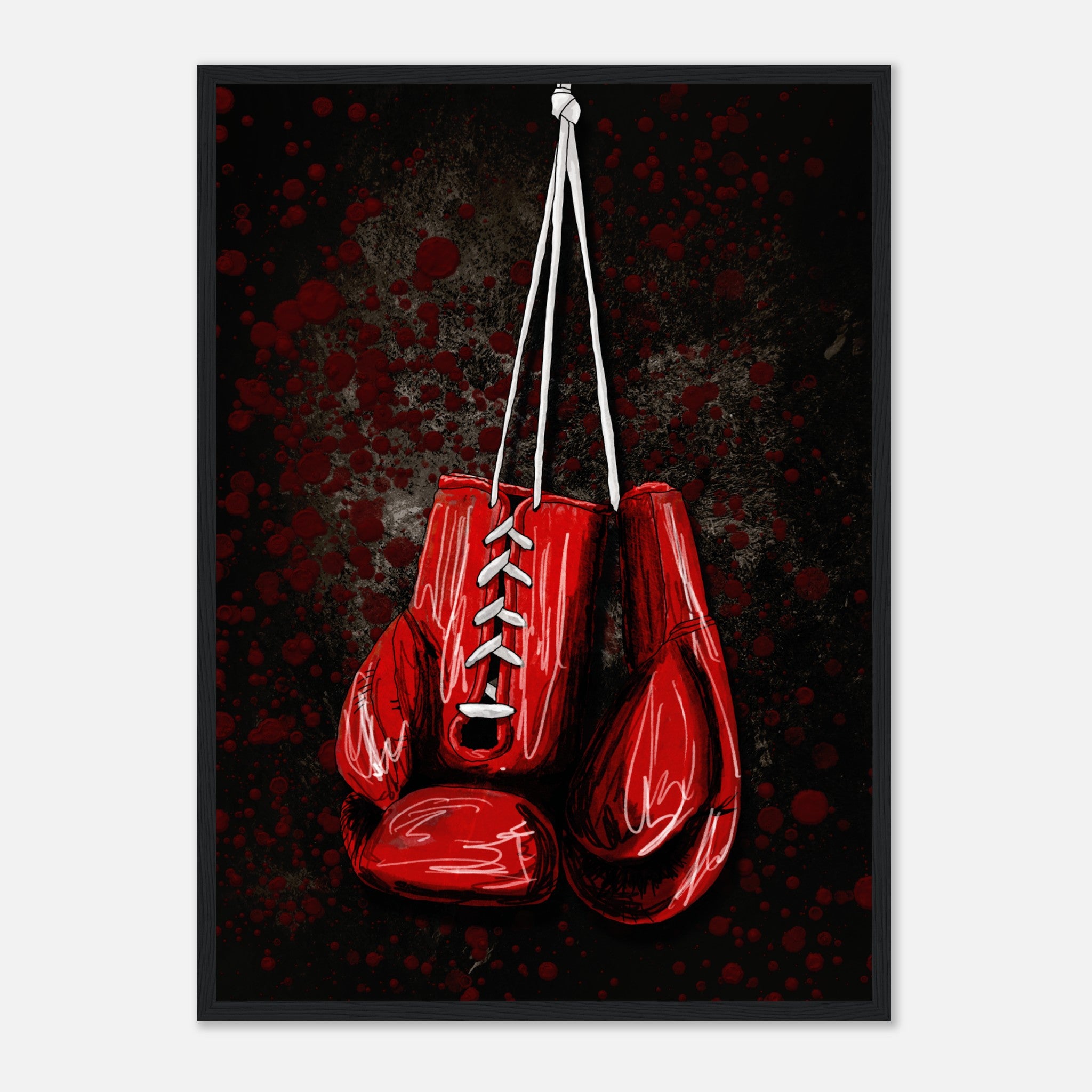 Grunge Boxing Gloves Poster
