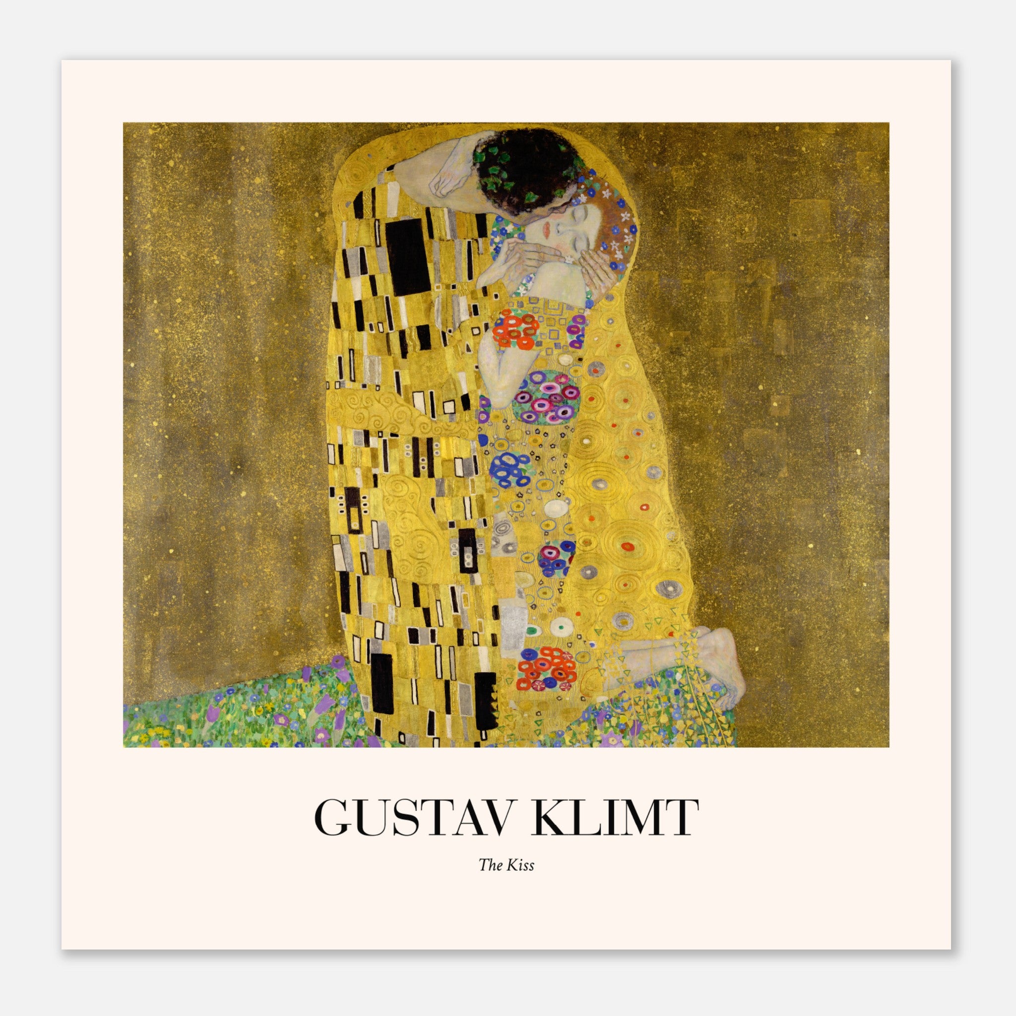 Gustav Klimt El beso (1907-1908) Póster