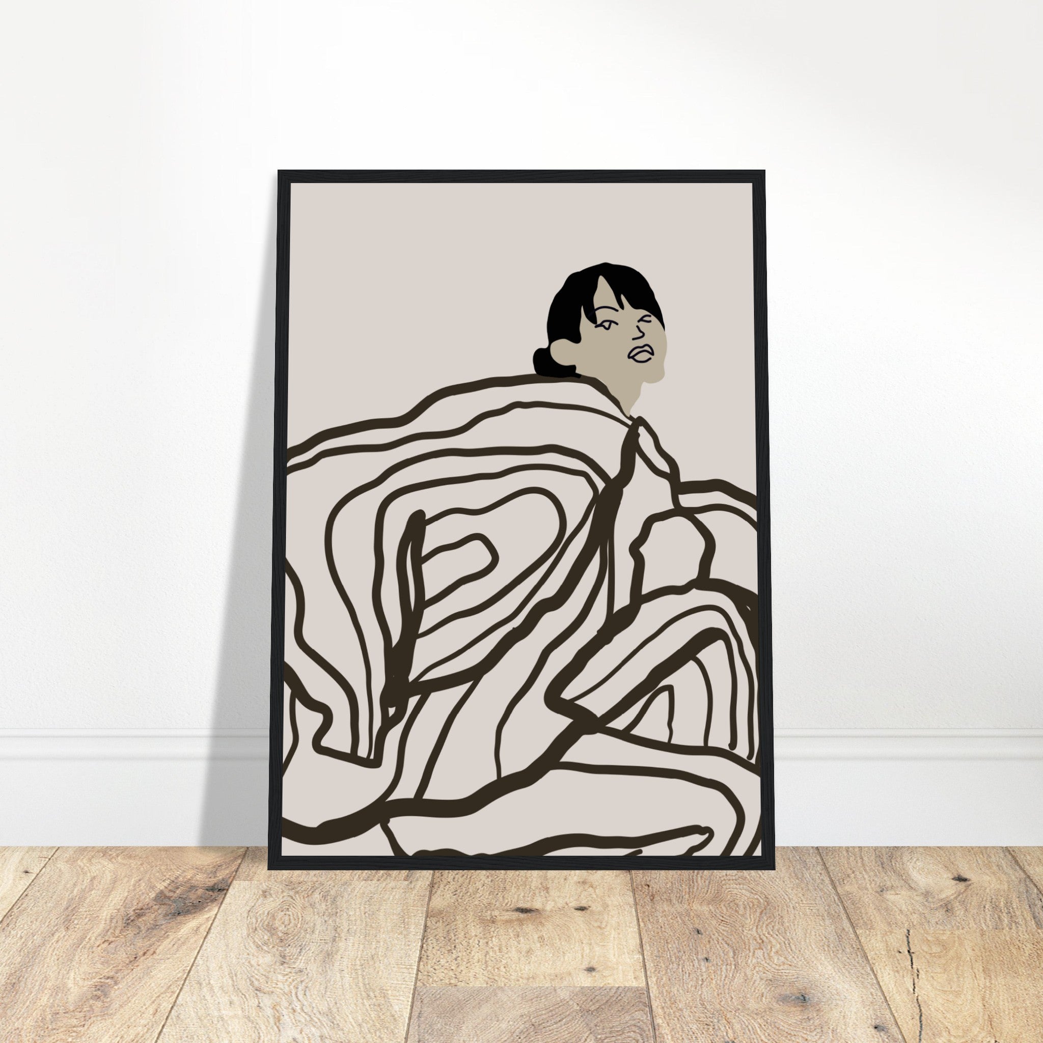 Black Abstract Woman Poster