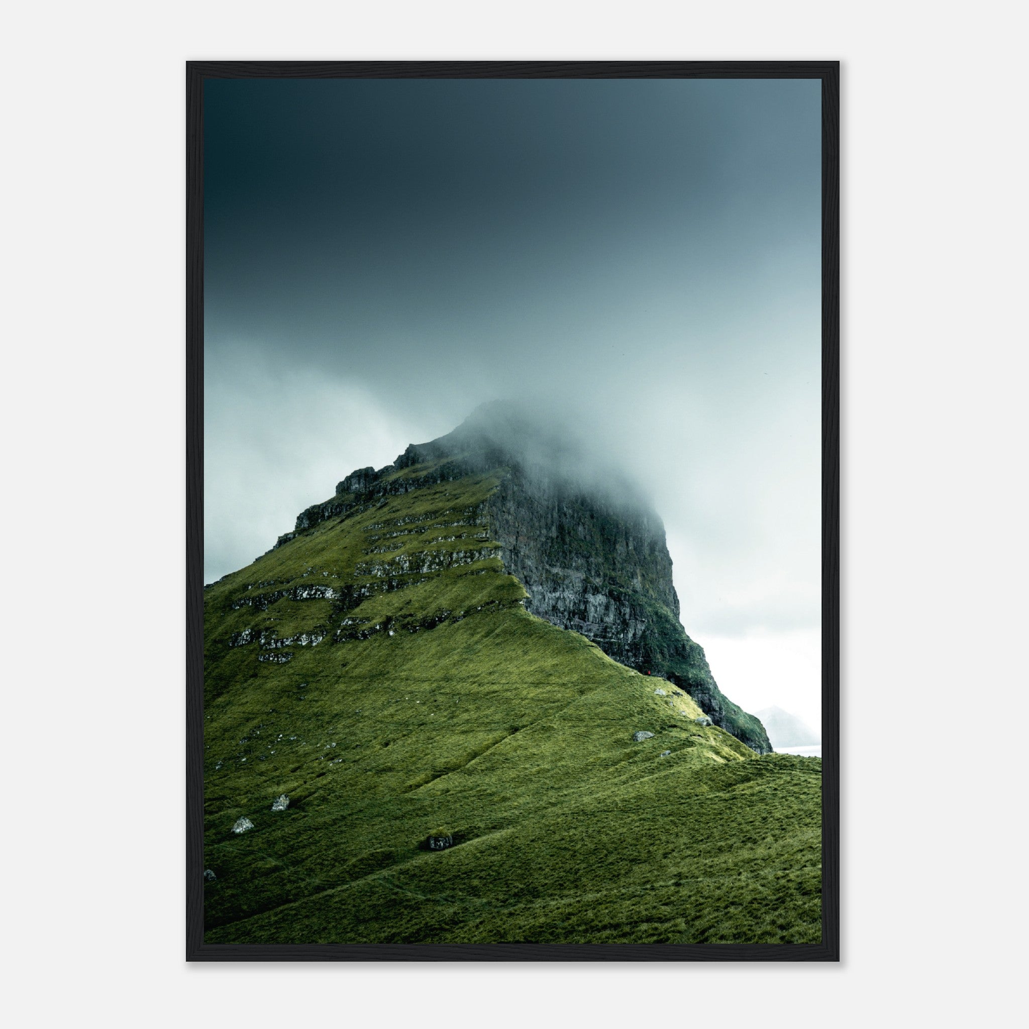 Majestic Moody Mountain On The Faroe Islands Poster