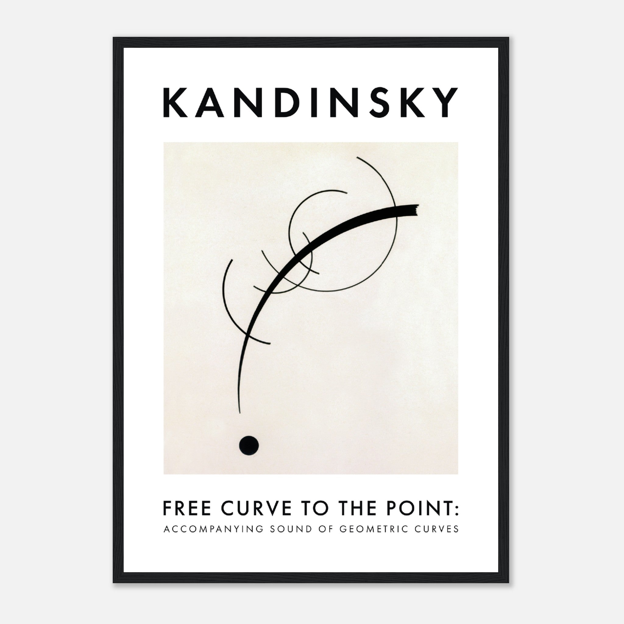 Kandinsky - Curva libre al punto Póster