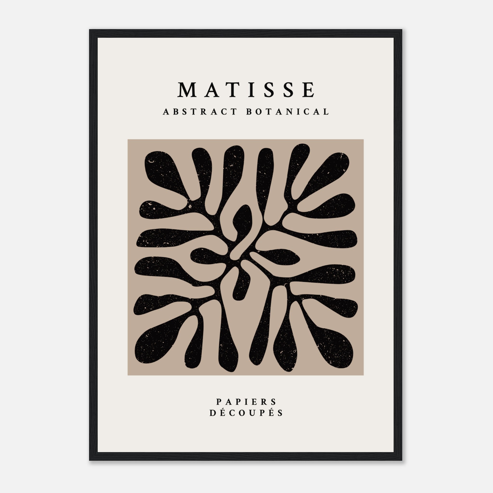 Abstract Matisse Cut-Outs Grey Poster